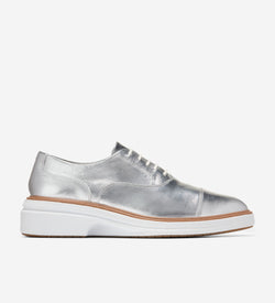 Women's ØriginalGrand CitySpectre Oxfords-Silver Metallic-White