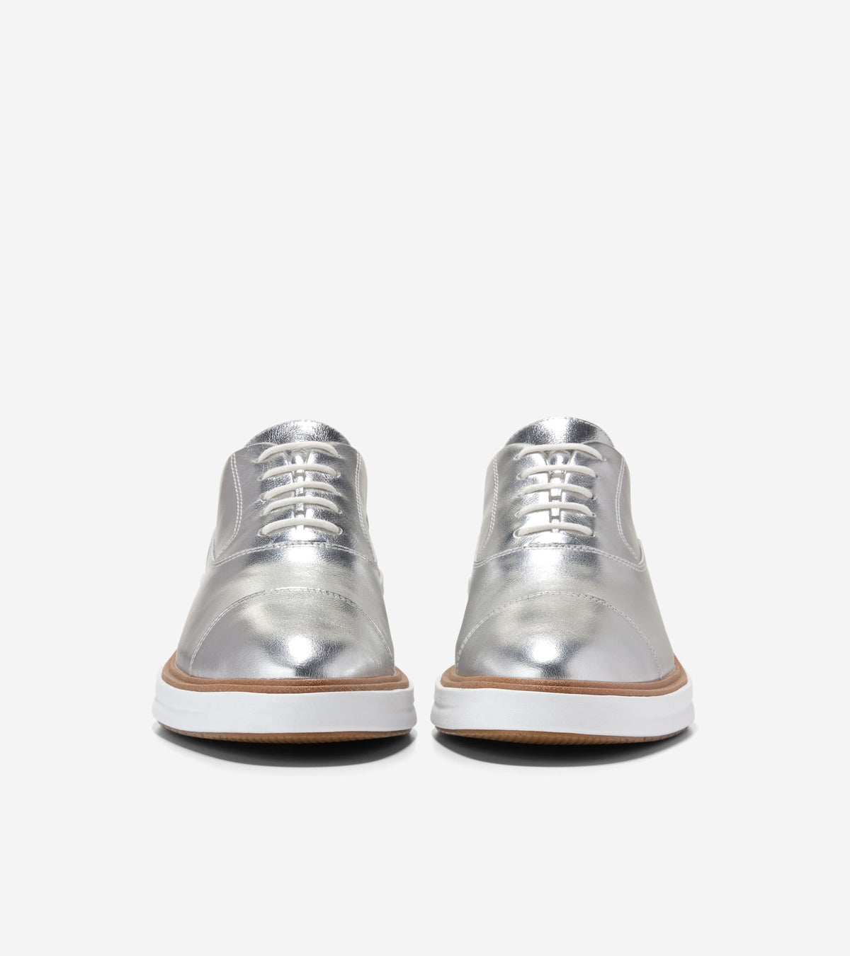 Women's ØriginalGrand CitySpectre Oxfords-Silver Metallic-White