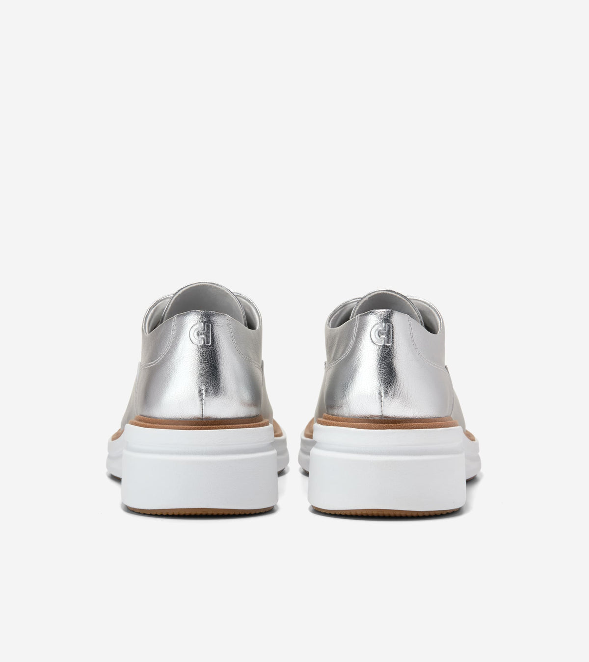 Women's ØriginalGrand CitySpectre Oxfords-Silver Metallic-White