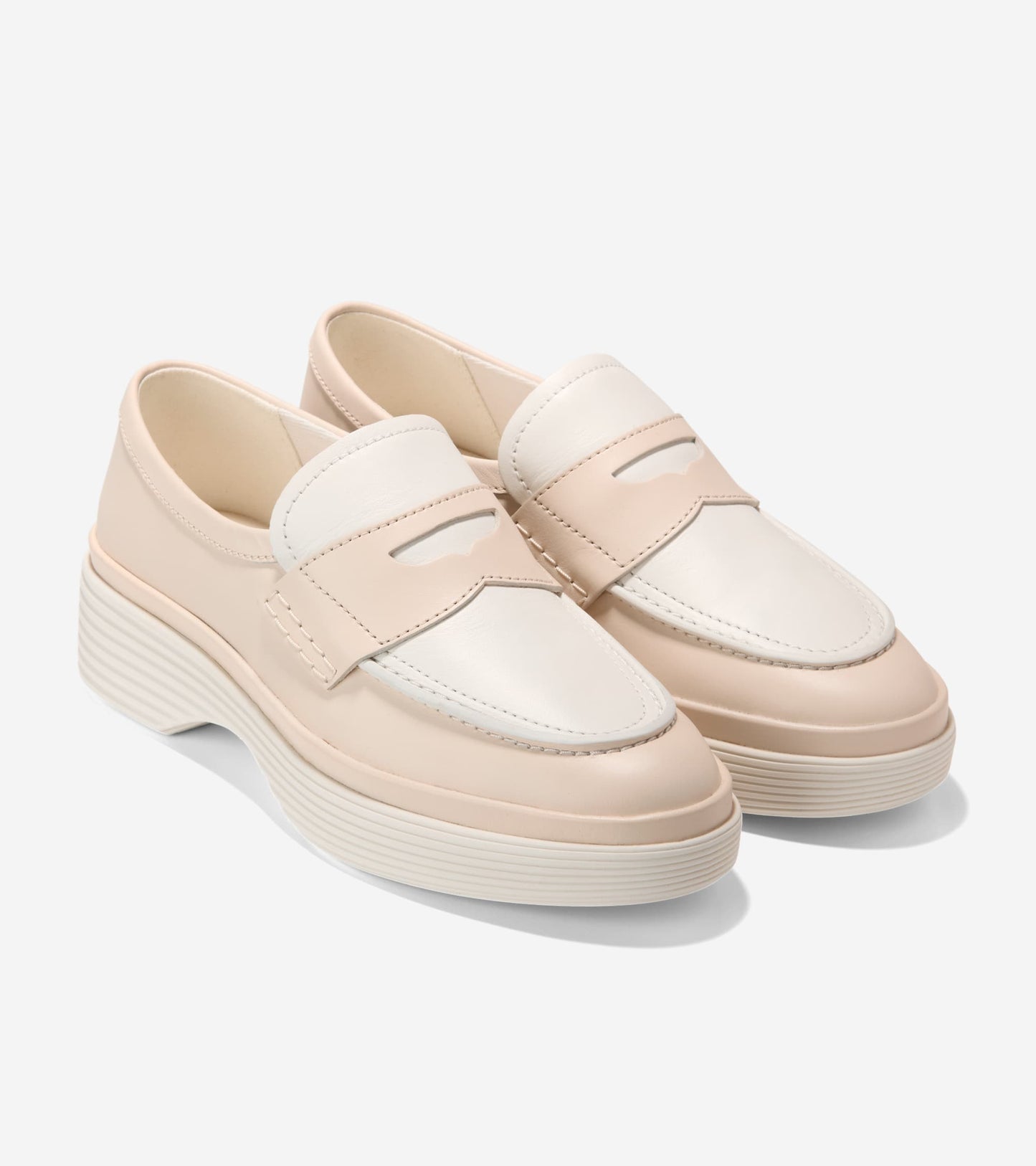 Women's Øriginalgrand City Platform Penny Loafers-Sand Dollar-Powder