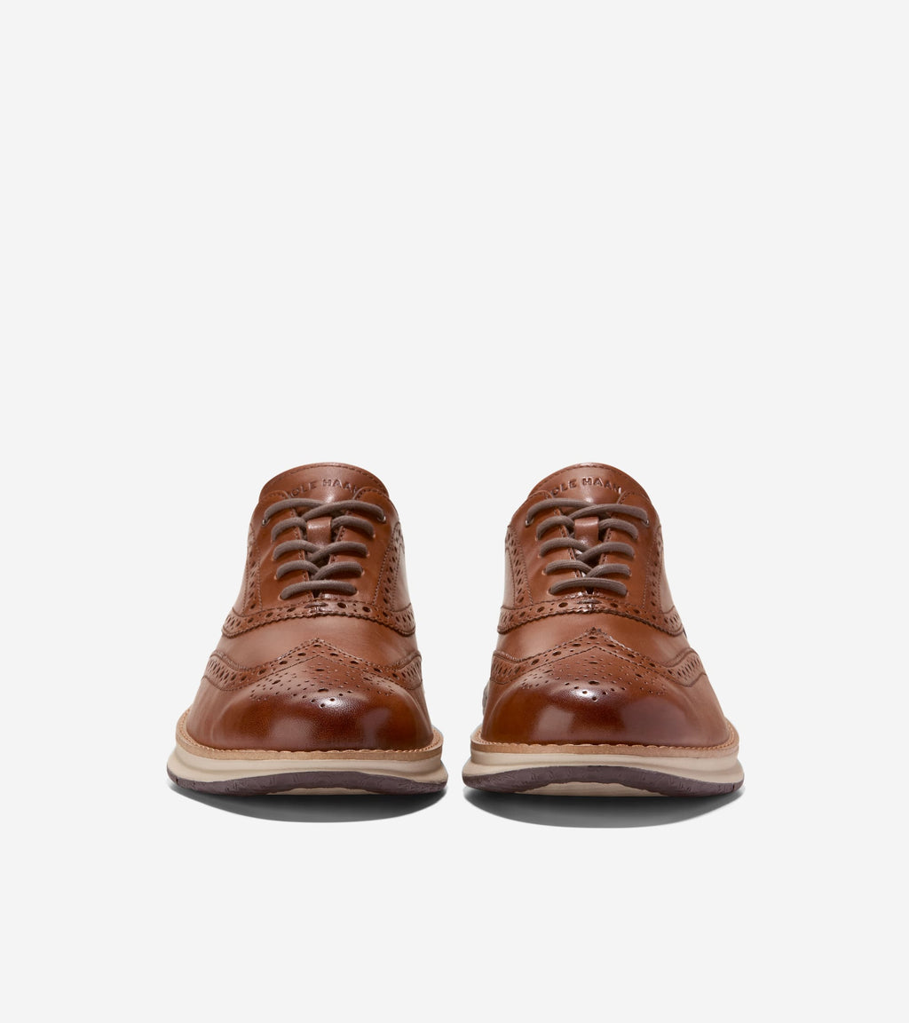 Men's ØriginalGrand Energyweave Wingtip Oxfords-British Tan-Ivory