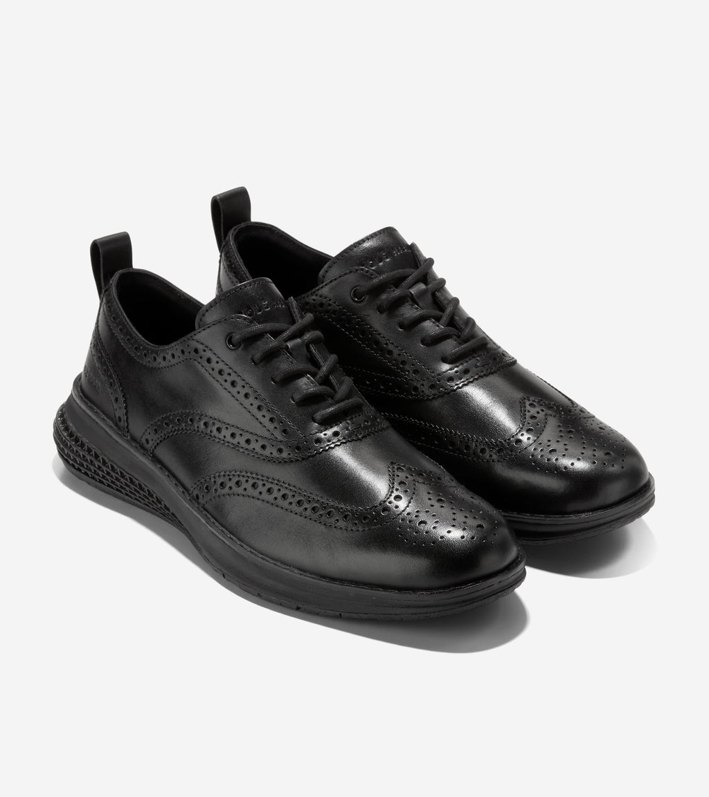 Men's ØriginalGrand Energyweave Wingtip Oxfords-Black