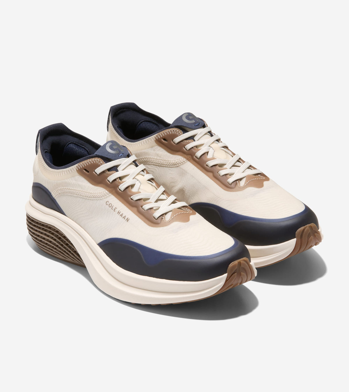 Men's ØriginalGrand SkyWeave™ Everarc Running Sneakers-Birch-Navy Blazer-Ivory