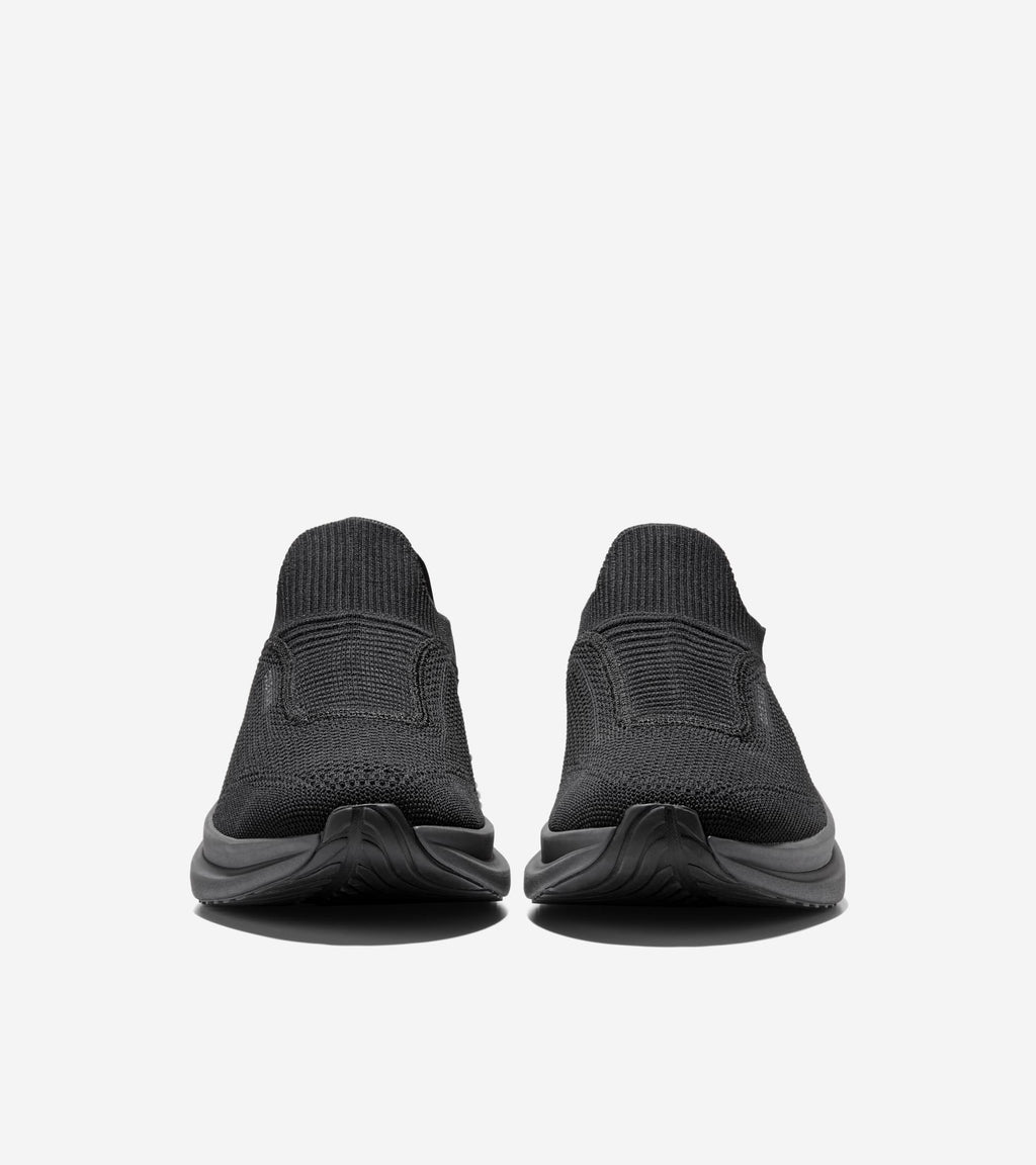 Men's ØriginalGrand SkyWeave™ Everarc Running Sneakers-Black-Gray Pinstripe
