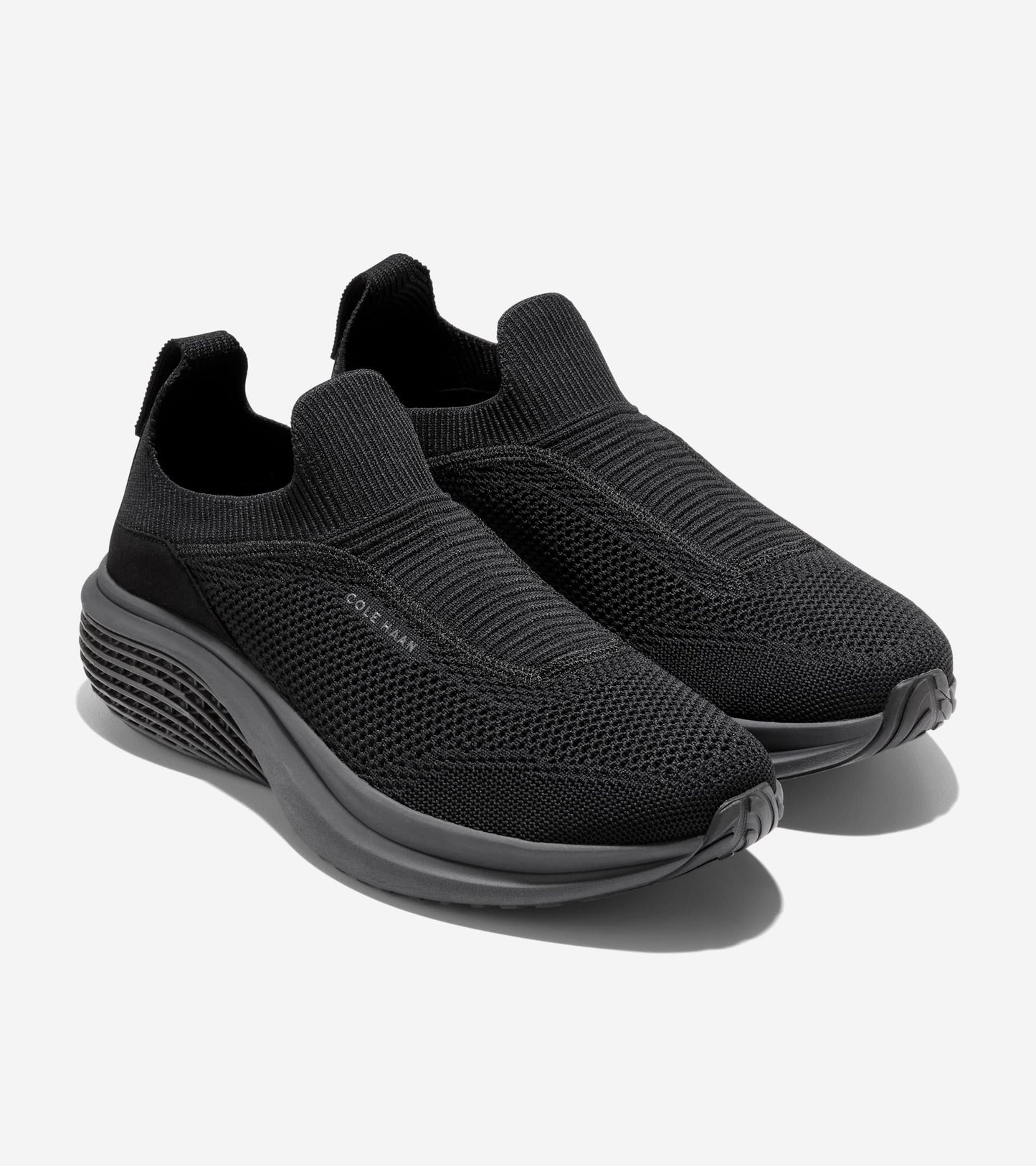 Men's ØriginalGrand SkyWeave™ Everarc Running Sneakers-Black-Gray Pinstripe