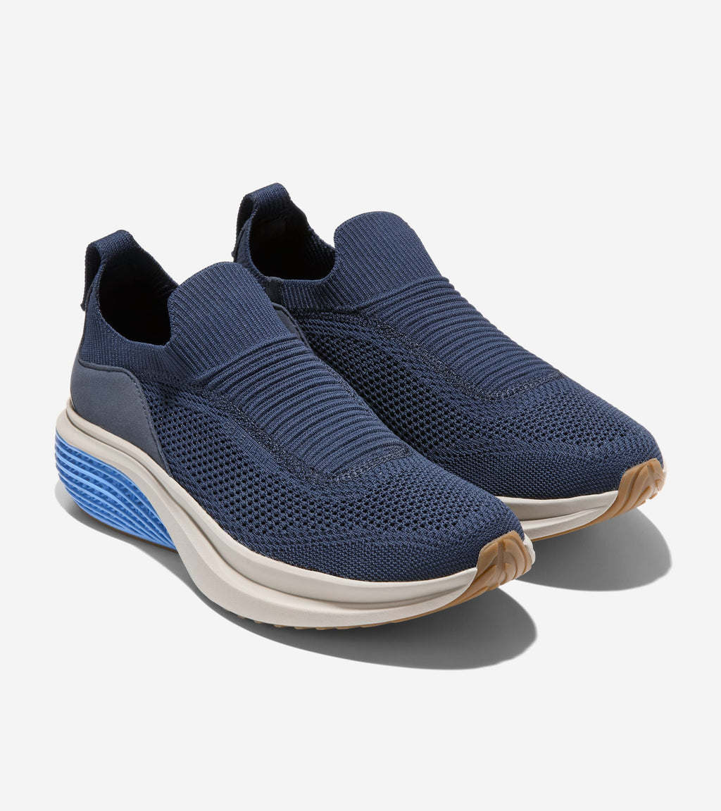 Men's ØriginalGrand SkyWeave™ Everarc Running Sneakers-Navy Blazer-Vista Blue-Dove