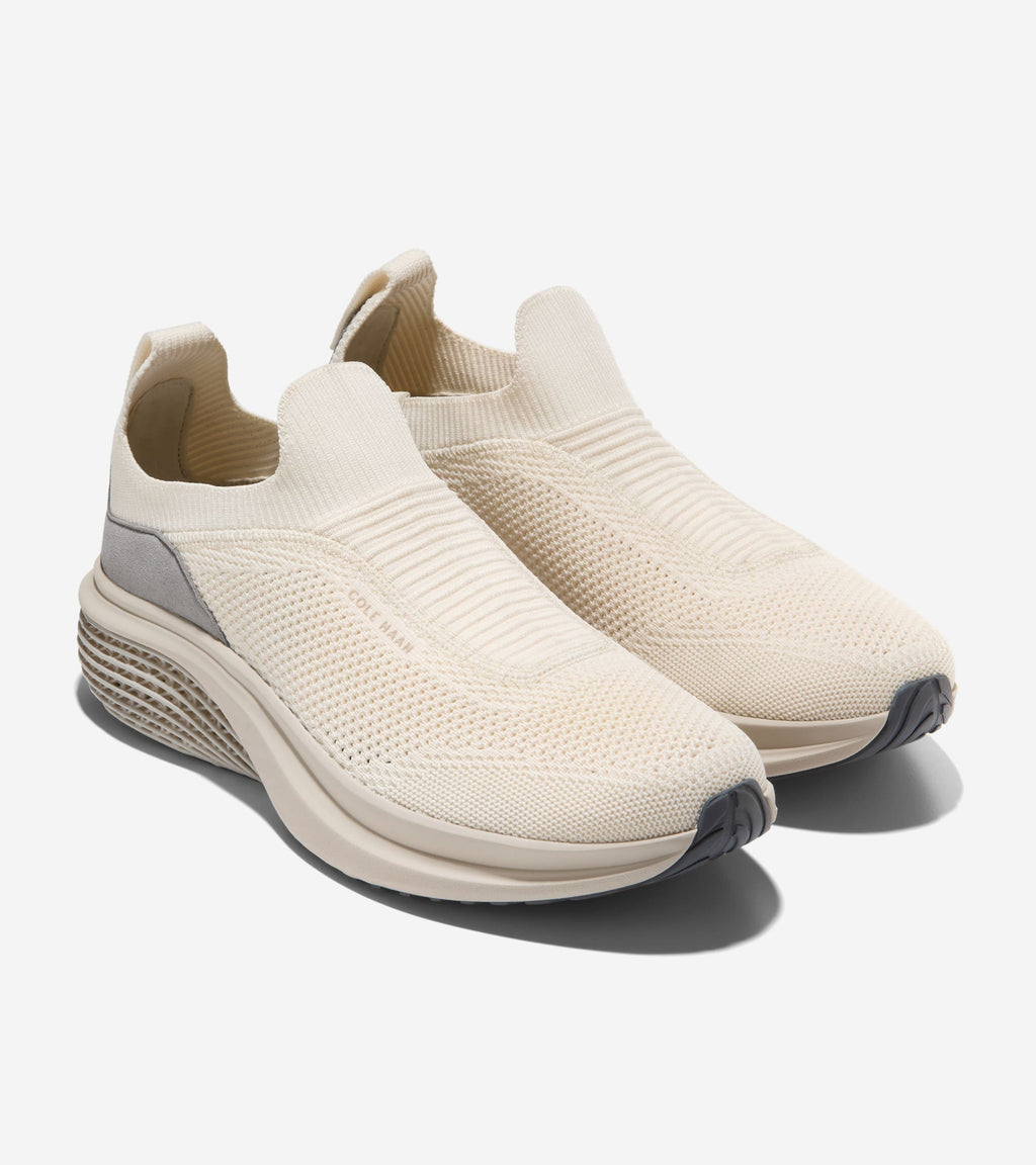 Men's ØriginalGrand SkyWeave™ Everarc Running Sneakers-Ivory-Tradewinds-Pumice Stone
