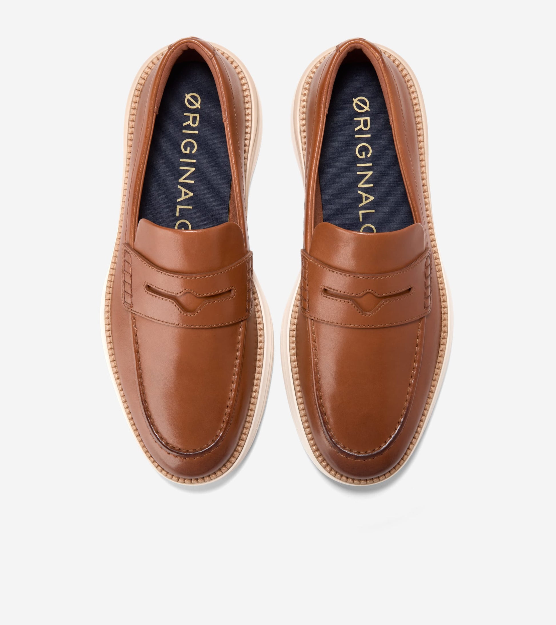 Men's ØriginalGrand Horizon Penny Loafers-British Tan-Natural-Ivory