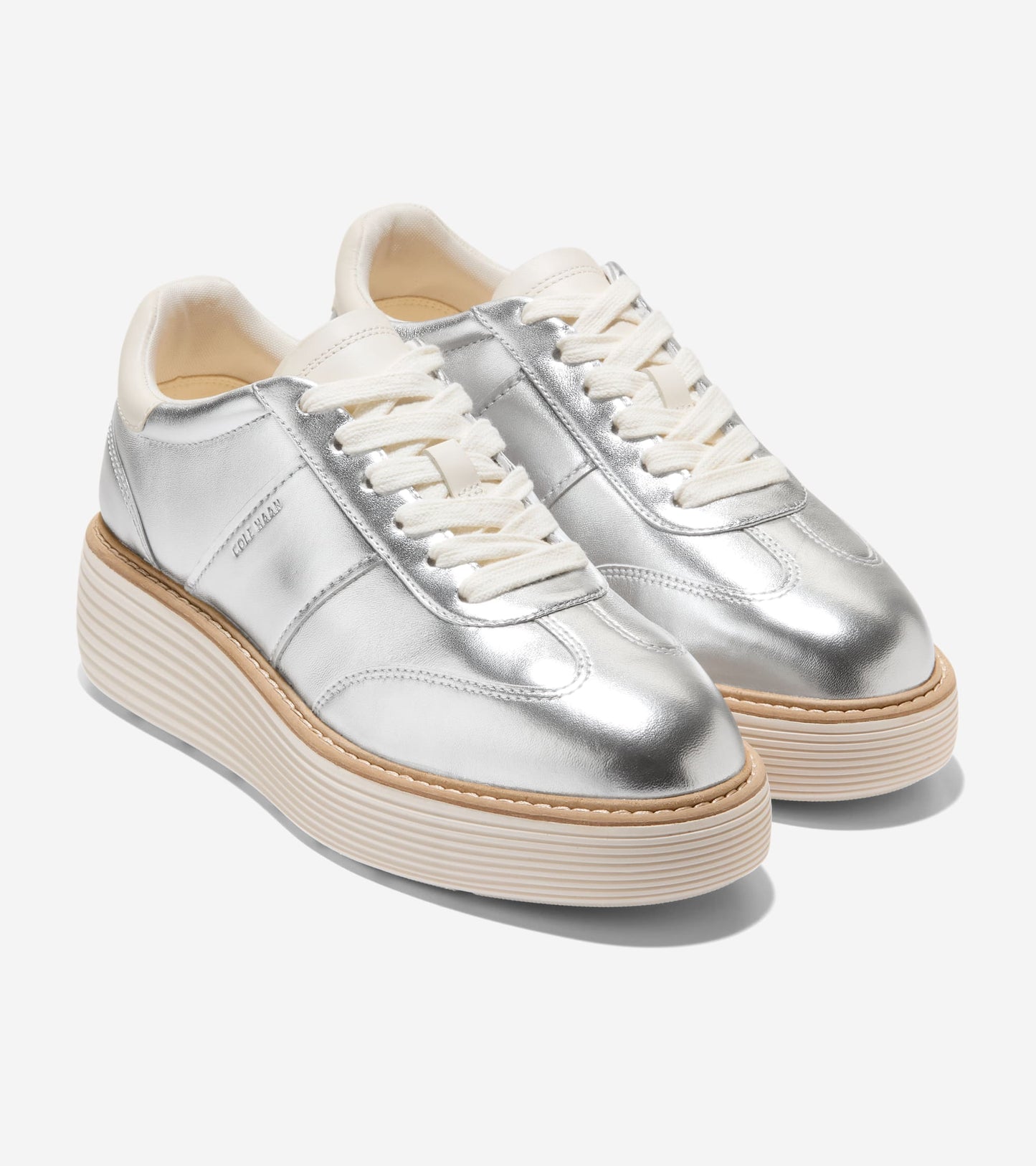 Women's ØriginalGrand Max Platform Sneakers-Silver Metallic-Ivory
