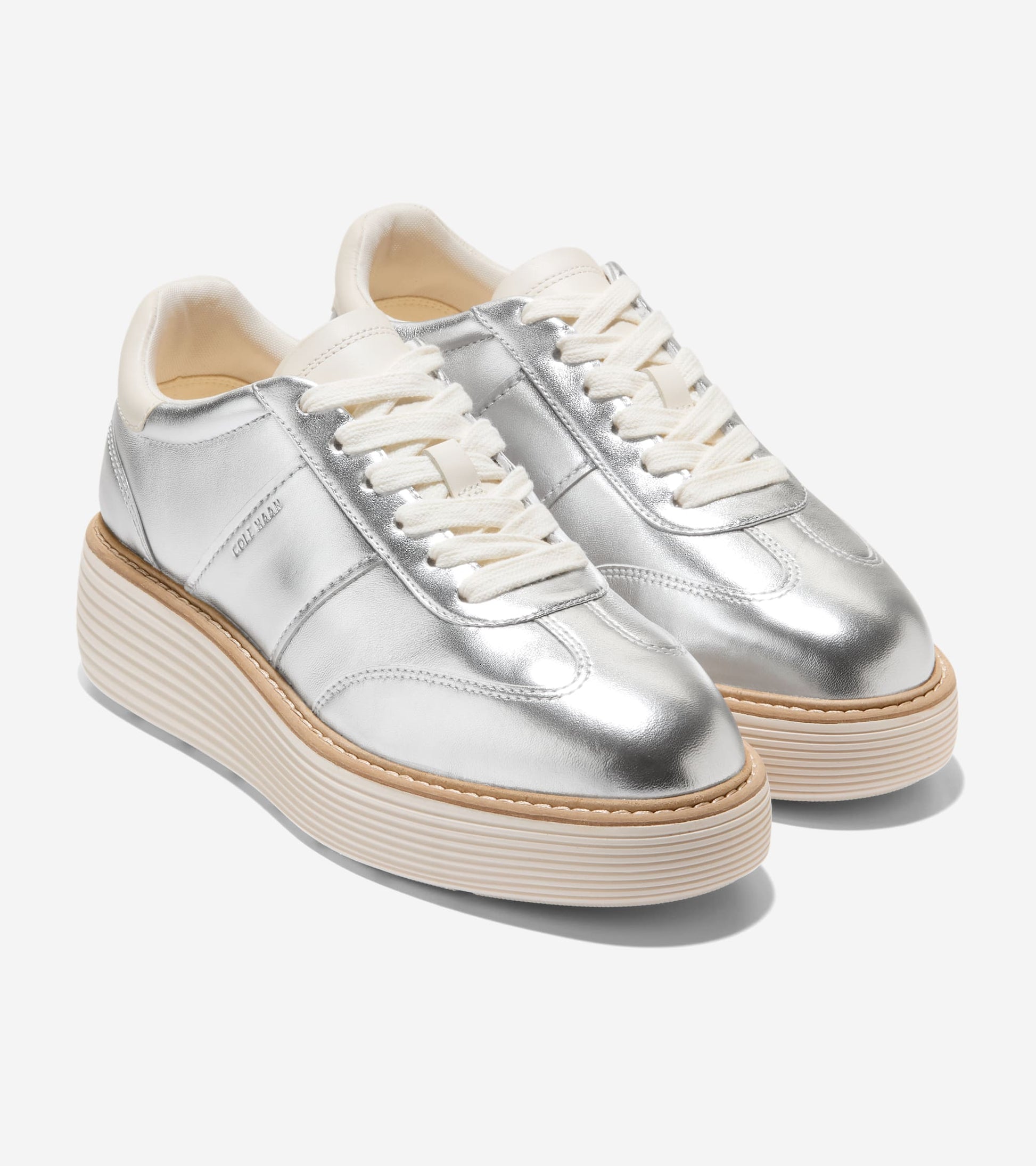 Women's ØriginalGrand Max Platform Sneakers-Silver Metallic-Ivory