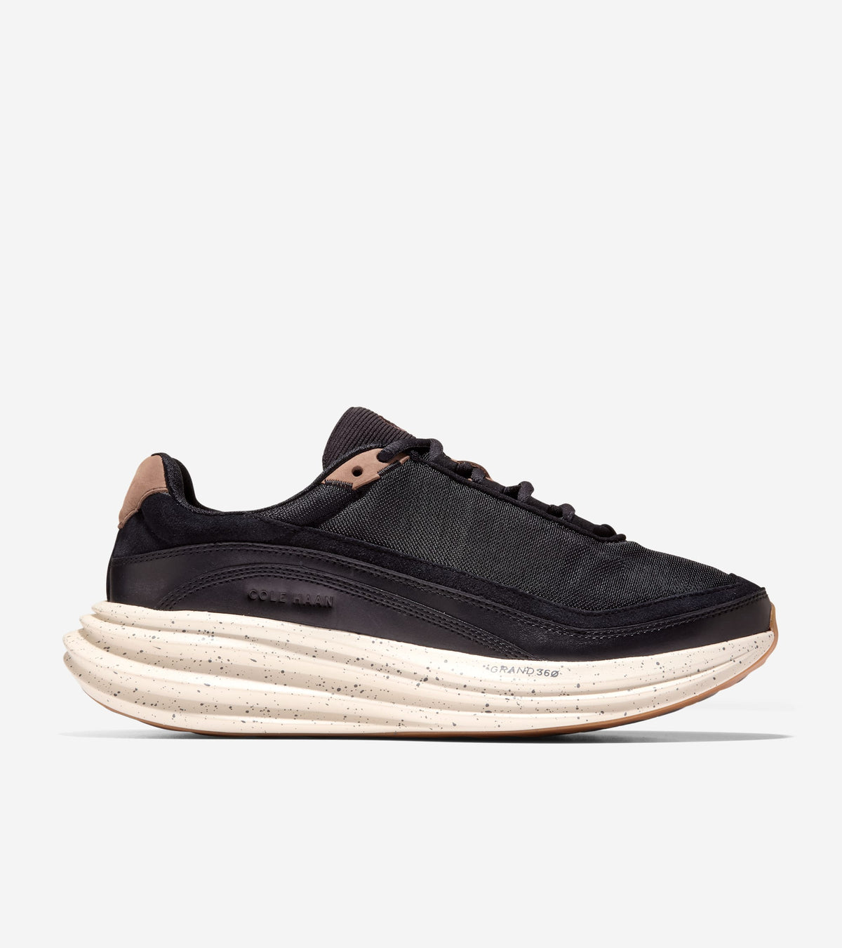 Men's ØriginalGrand Quadstar 2.0 Running Shoes-Black-Light Whiskey-Ivory