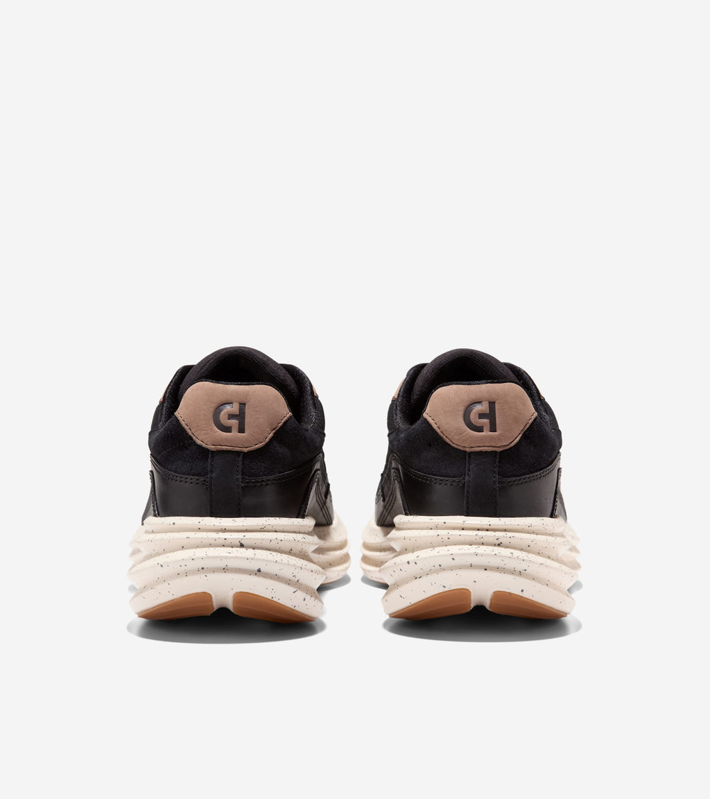 Men's ØriginalGrand Quadstar 2.0 Running Shoes-Black-Light Whiskey-Ivory