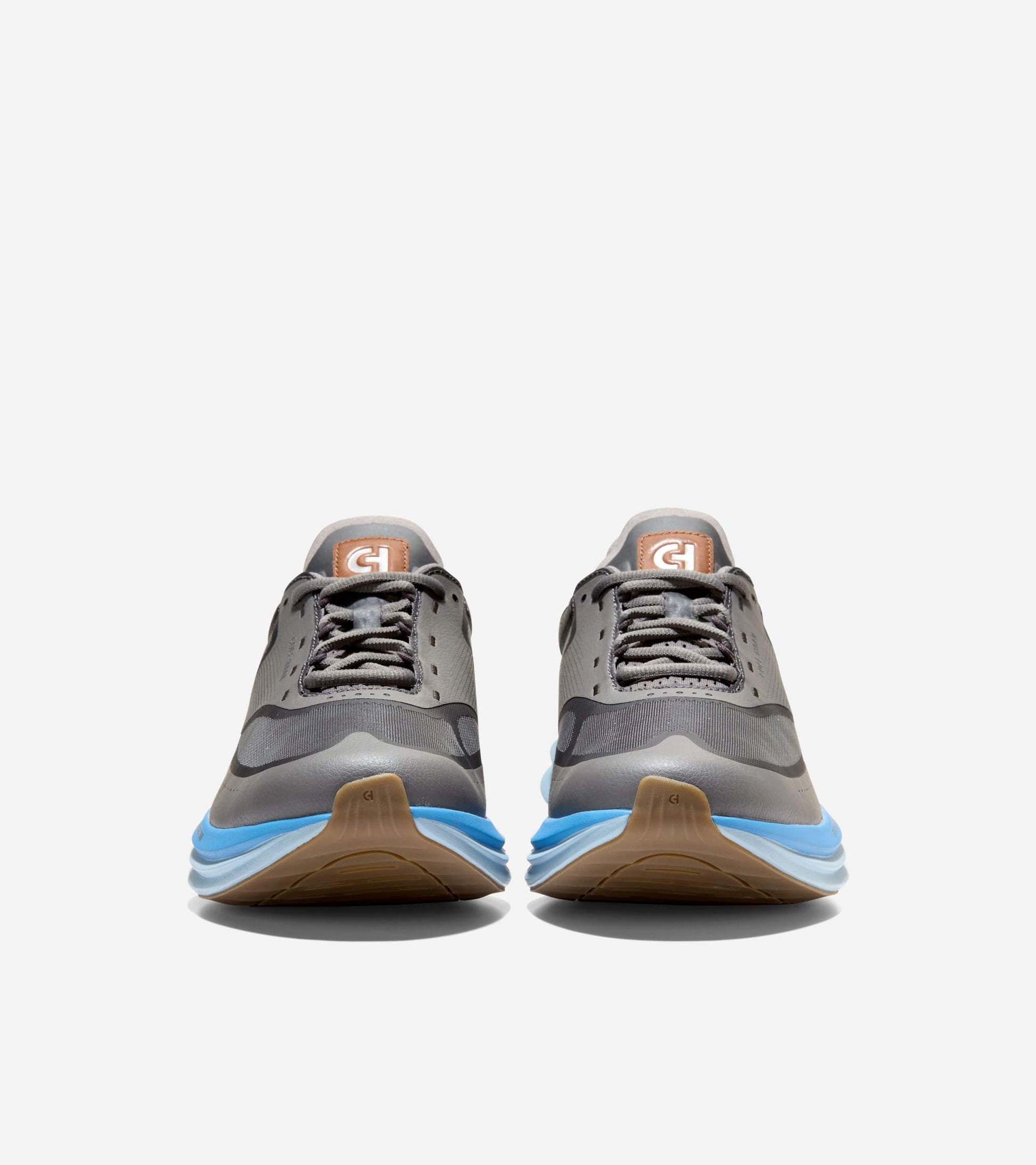 Men's ØriginalGrand Quadstar Running Sneakers-Gray Pinstripe-Dusty Blue