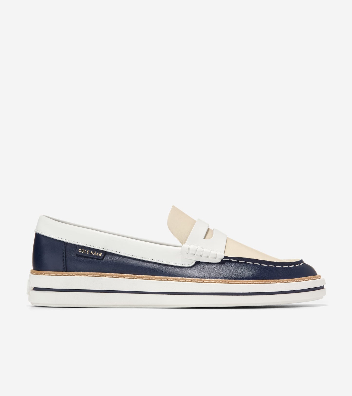 Women's Pinch Long-Weekender Penny Loafers-Midnight Moon-Powder