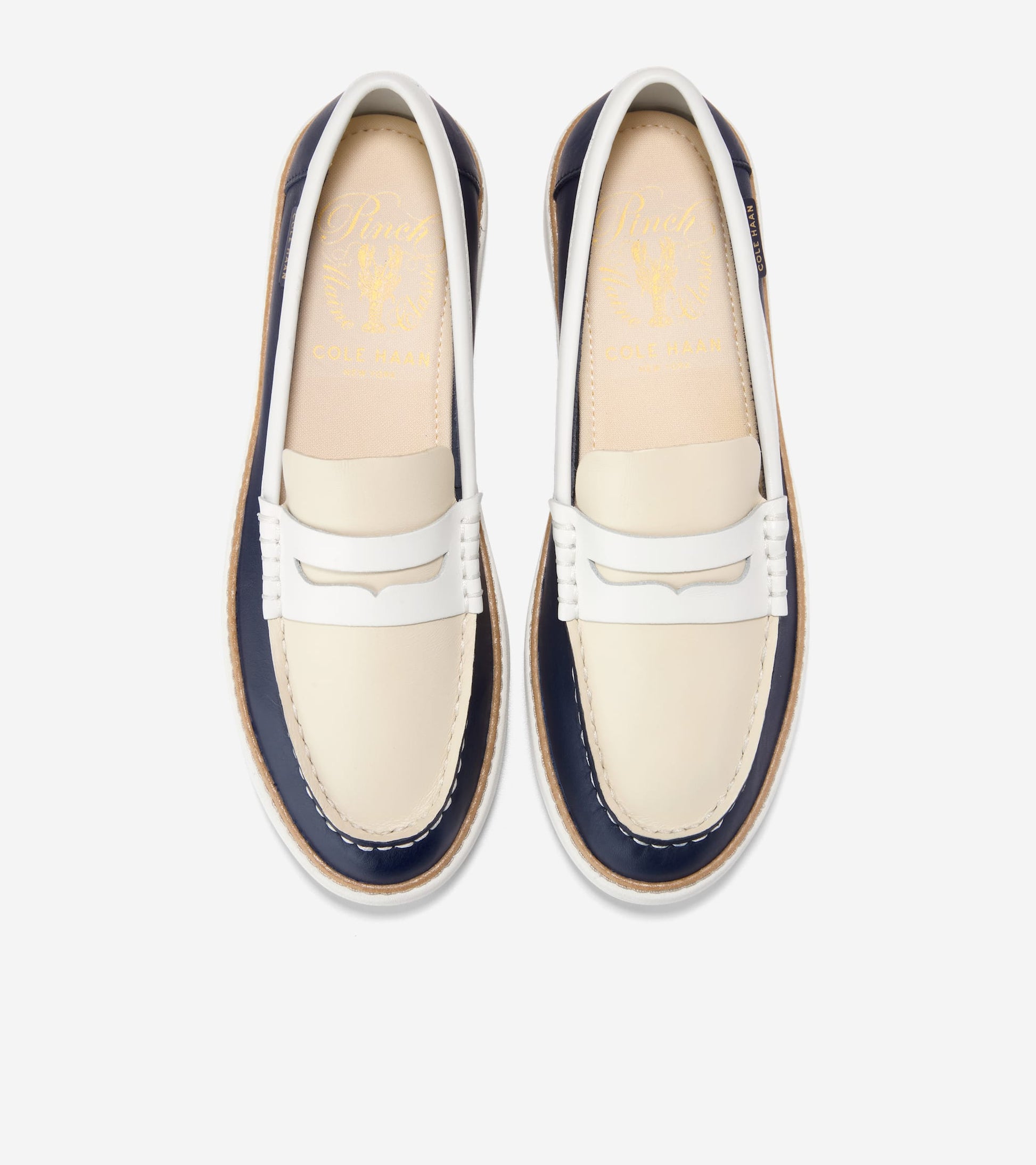 Women's Pinch Long-Weekender Penny Loafers-Midnight Moon-Powder
