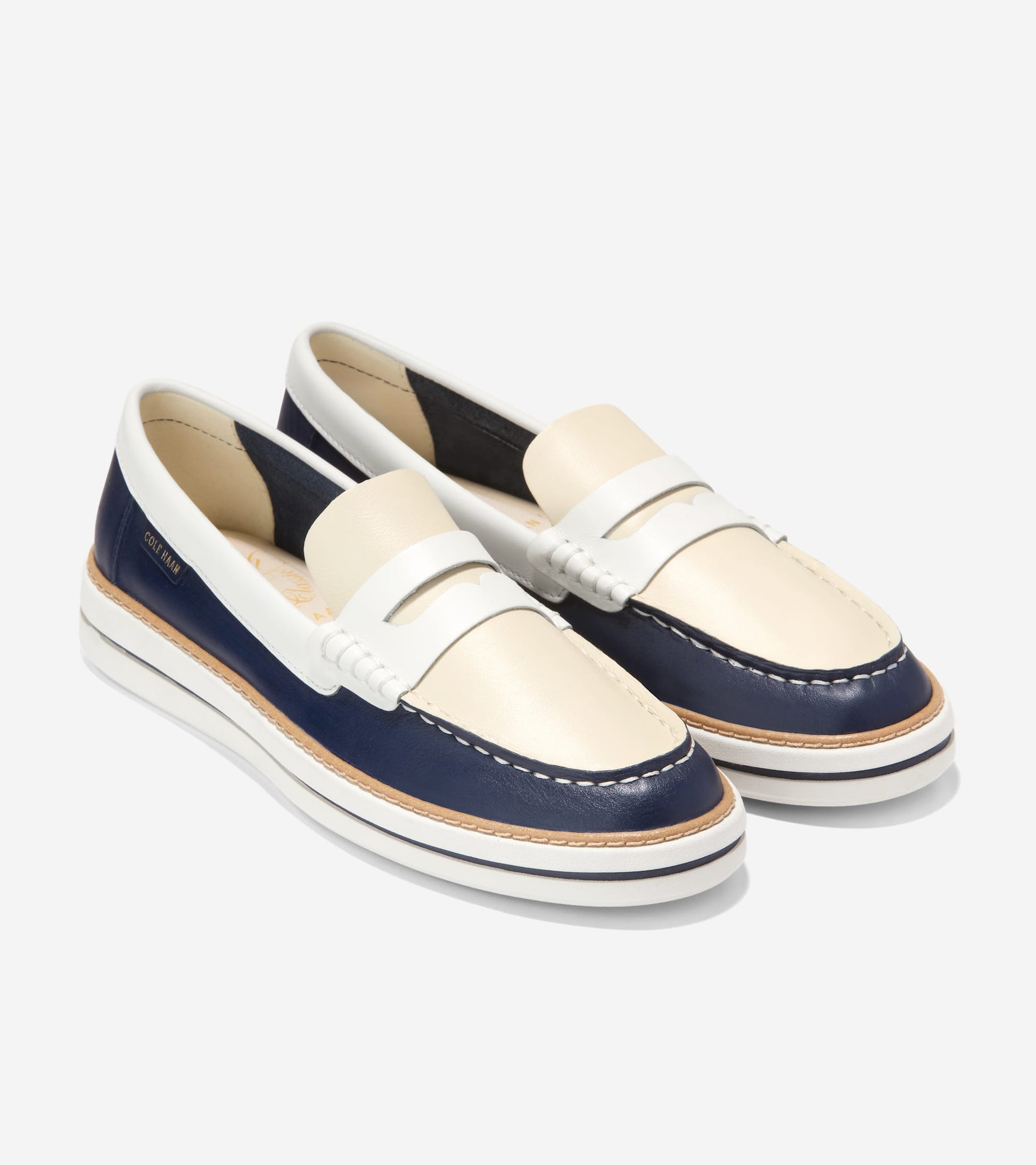 Women's Pinch Long-Weekender Penny Loafers-Midnight Moon-Powder