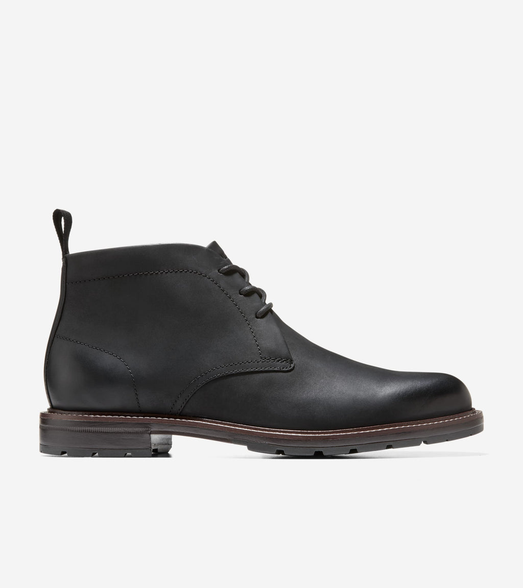 Men's Roundhill Grand Waterproof Chukka Boots-Black-Dark Natural
