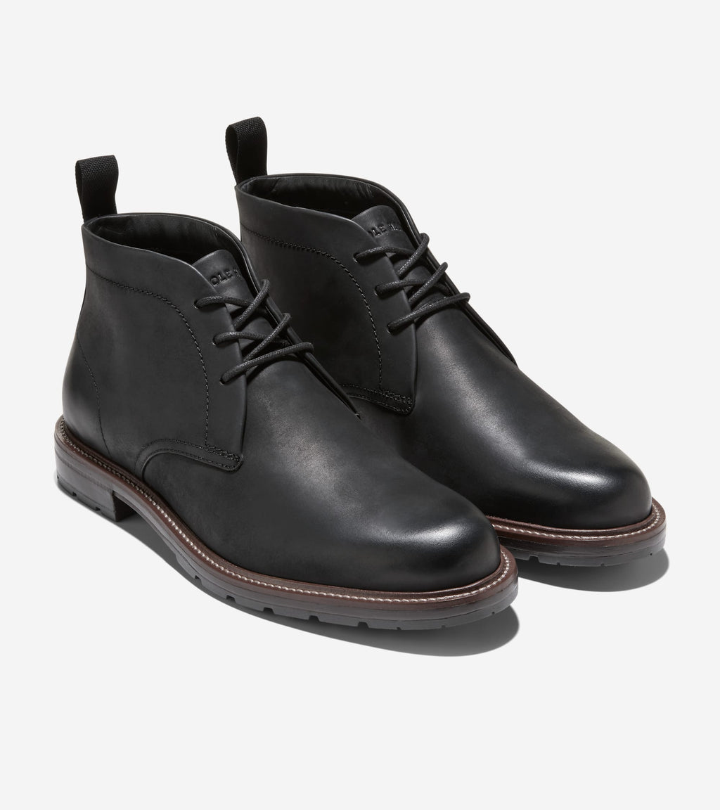 Men's Roundhill Grand Waterproof Chukka Boots-Black-Dark Natural