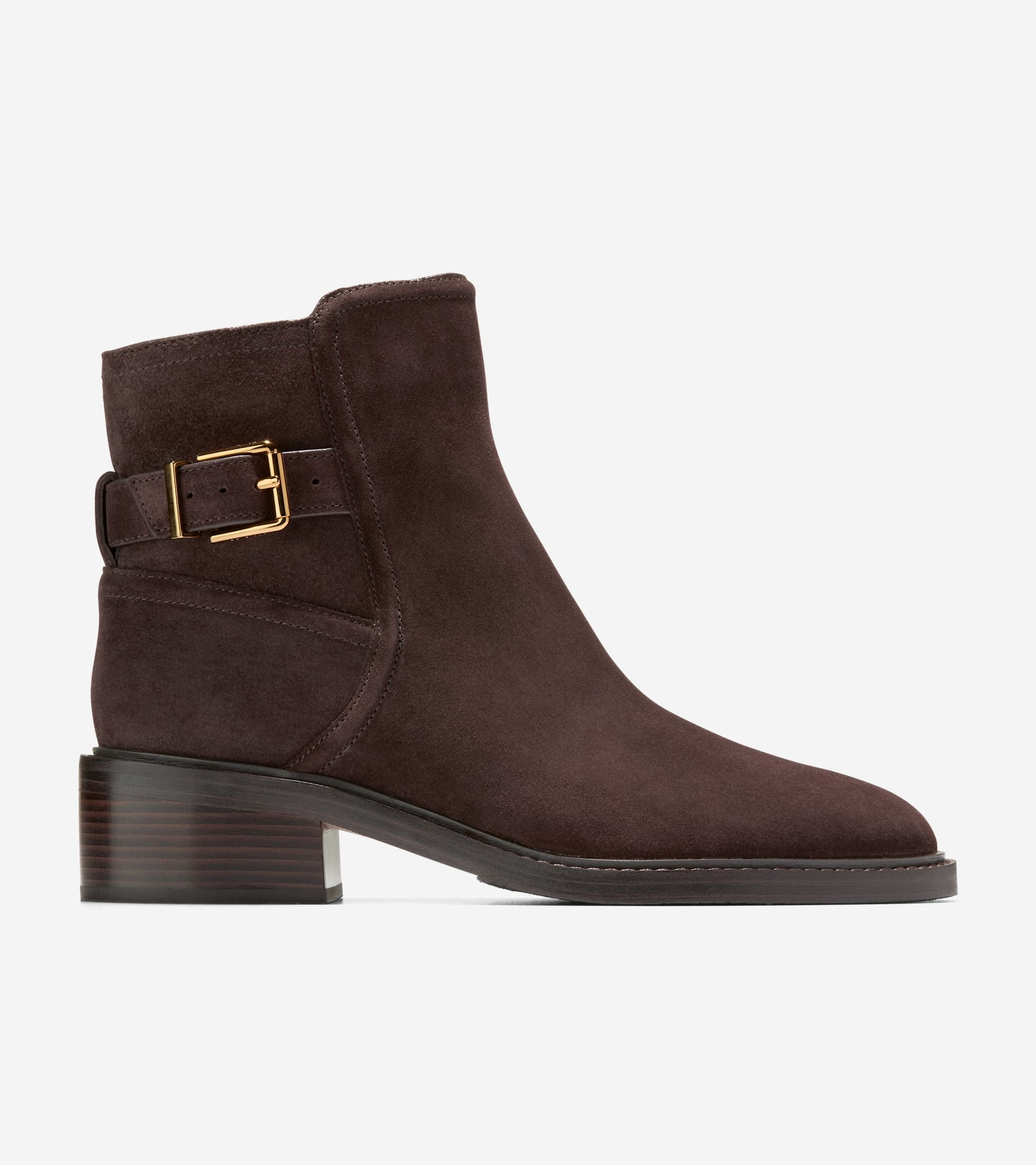 Women's Silvana Buckle Booties-Dark Chocolate