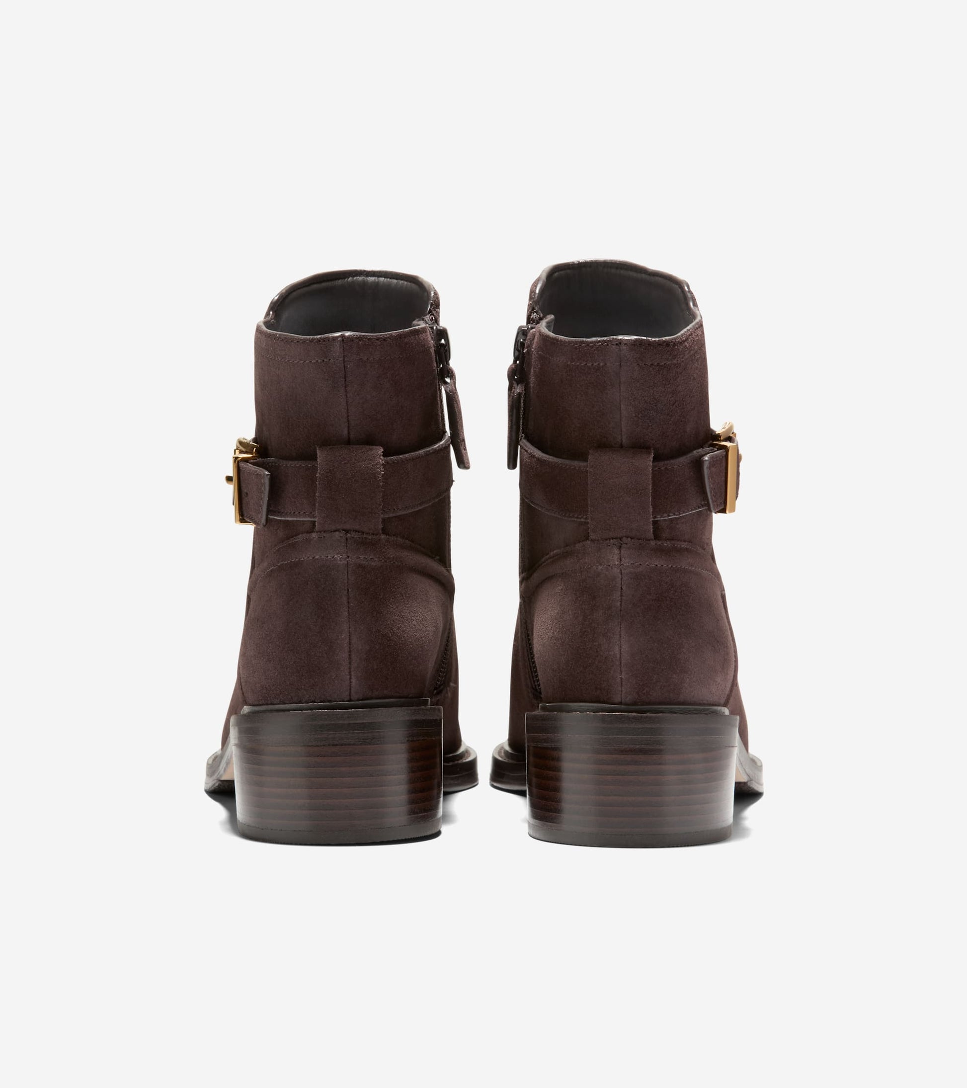 Women's Silvana Buckle Booties-Dark Chocolate