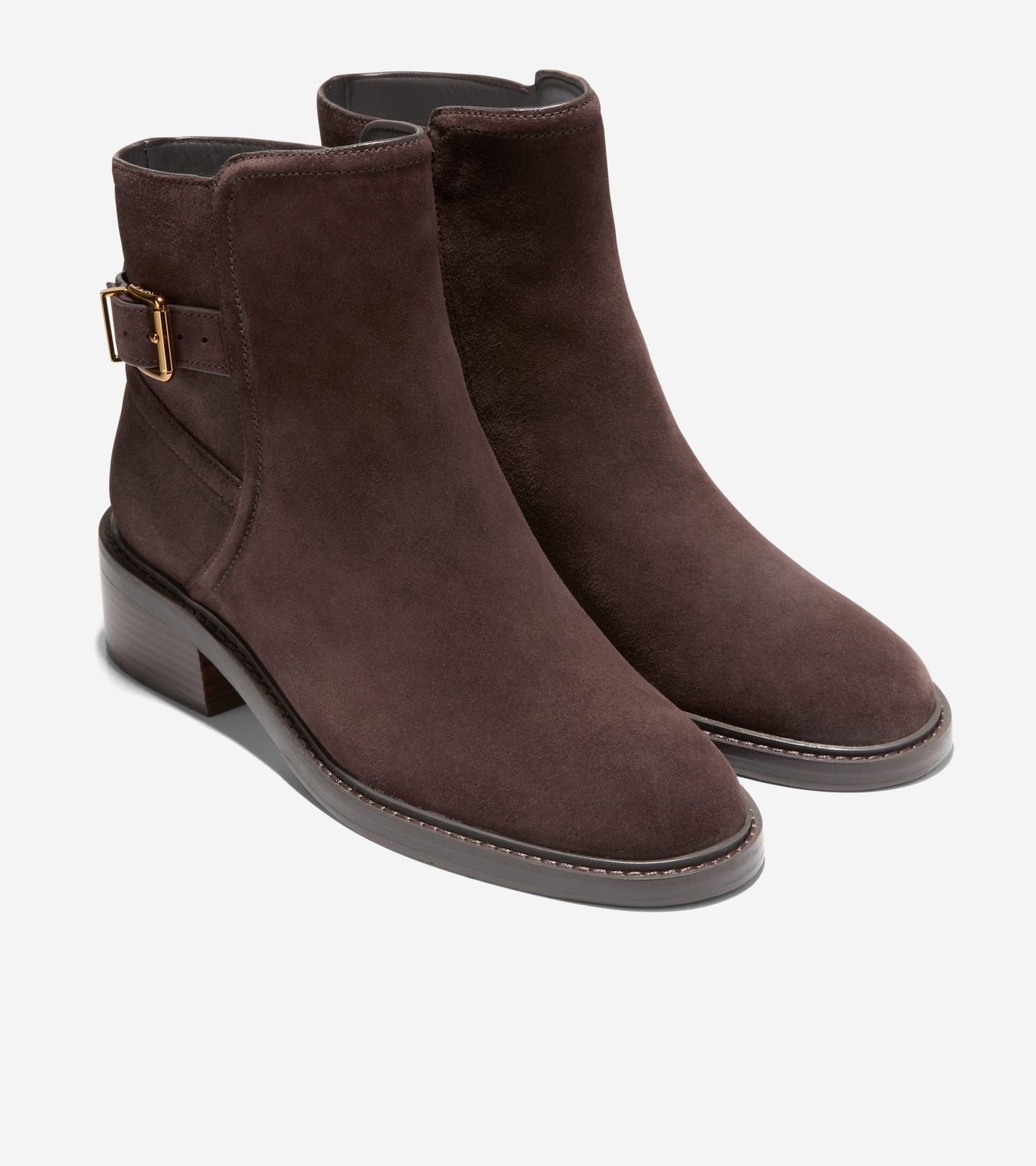 Women's Silvana Buckle Booties-Dark Chocolate