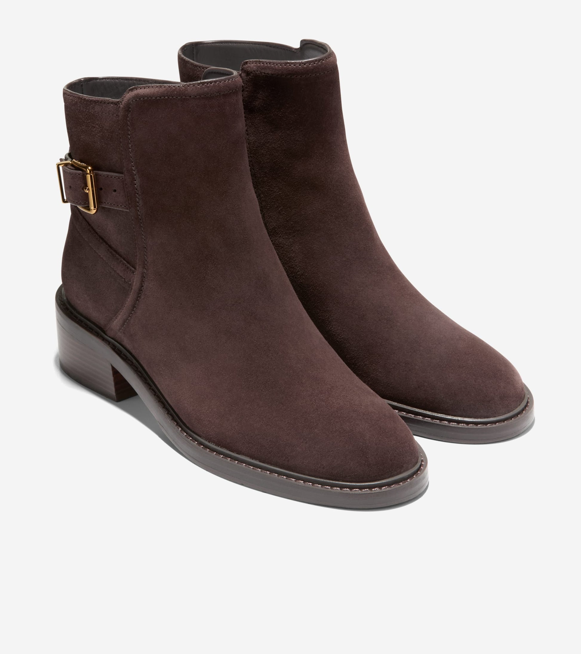 Women's Silvana Buckle Booties-Dark Chocolate