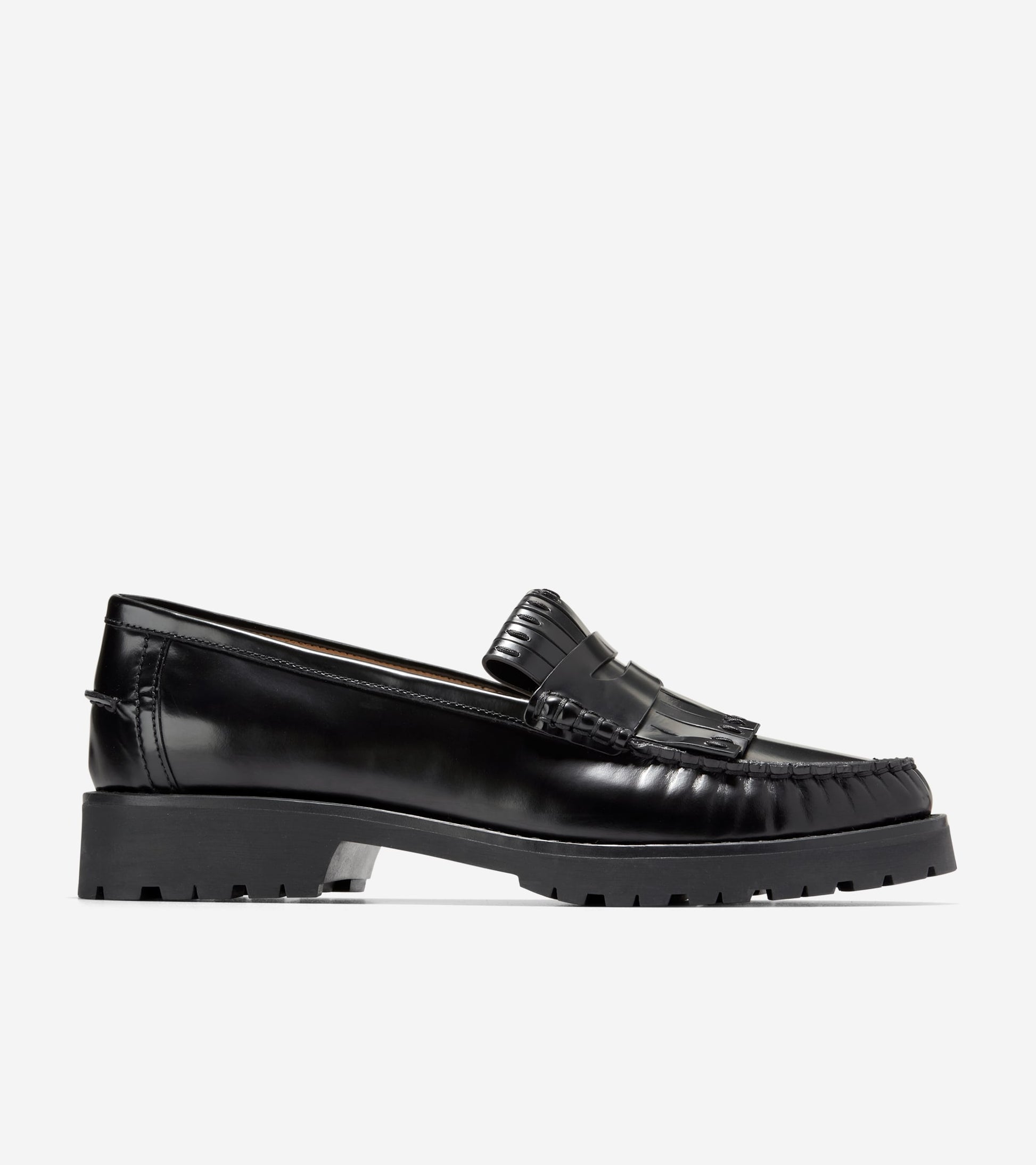 Women's Treena Lug Kiltie Loafers-Black