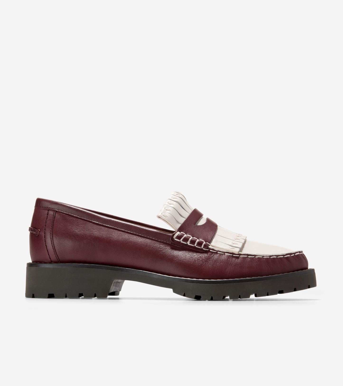 Women's Treena Lug Kiltie Loafers-Black Garnet