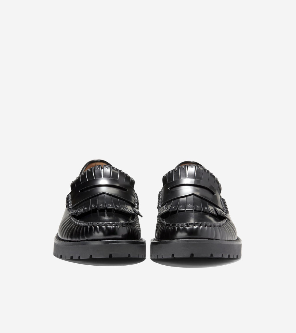 Women's Treena Lug Kiltie Loafers-Black