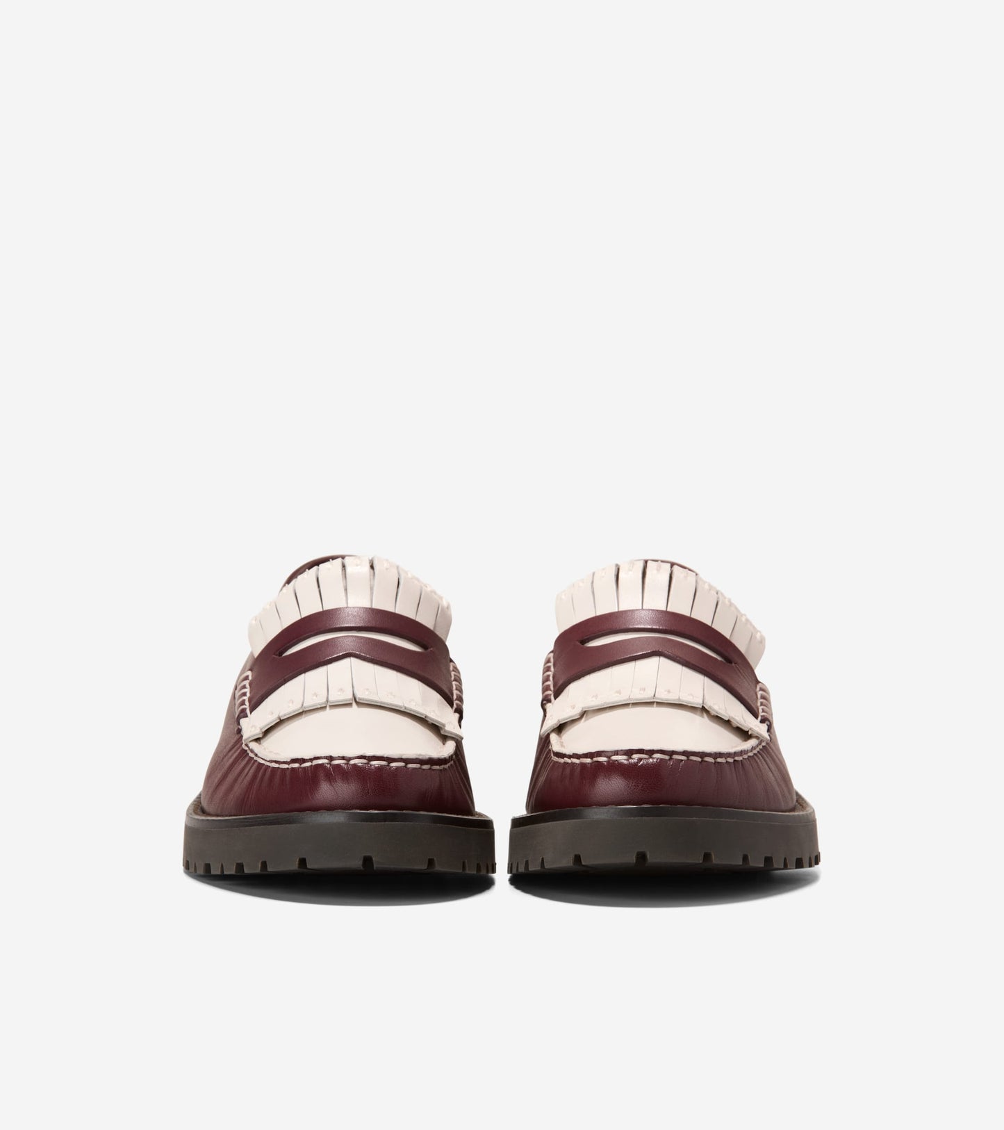 Women's Treena Lug Kiltie Loafers-Black Garnet