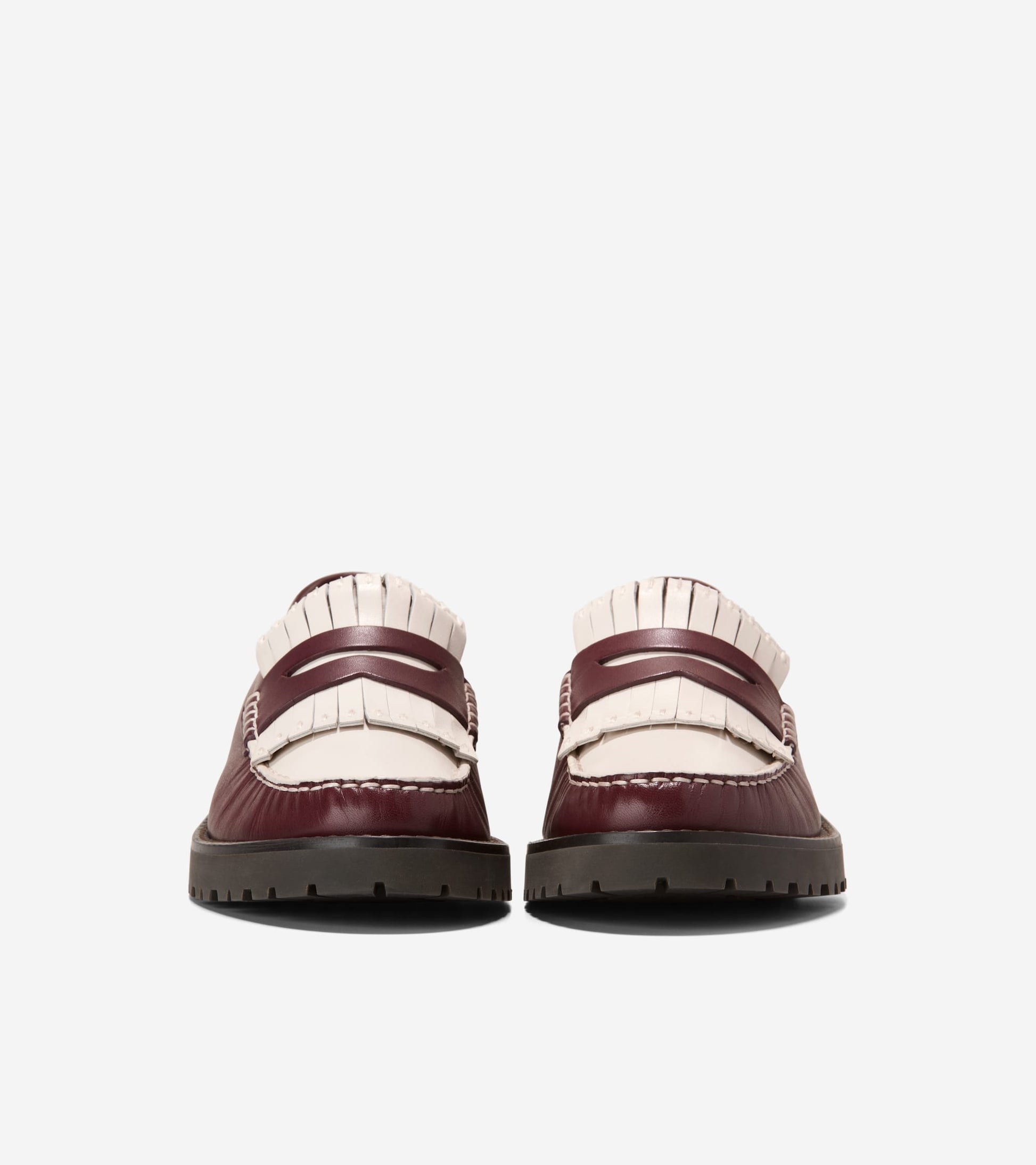 Women's Treena Lug Kiltie Loafers-Black Garnet