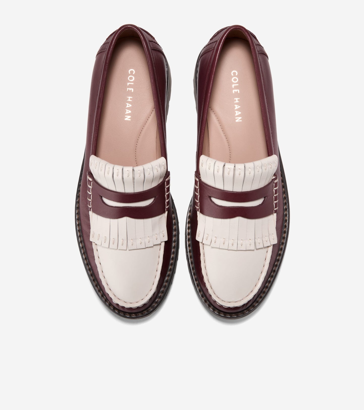Women's Treena Lug Kiltie Loafers-Black Garnet