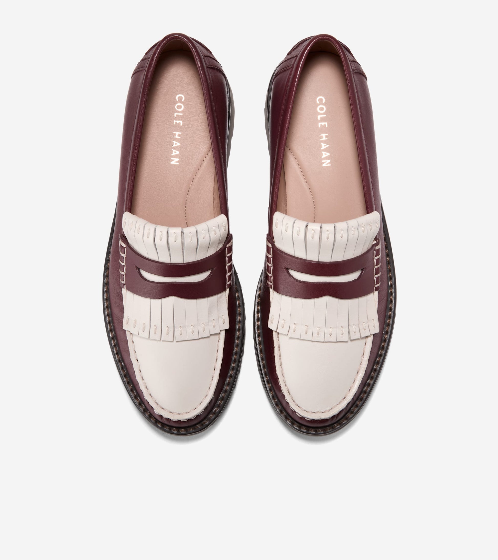 Women's Treena Lug Kiltie Loafers-Black Garnet