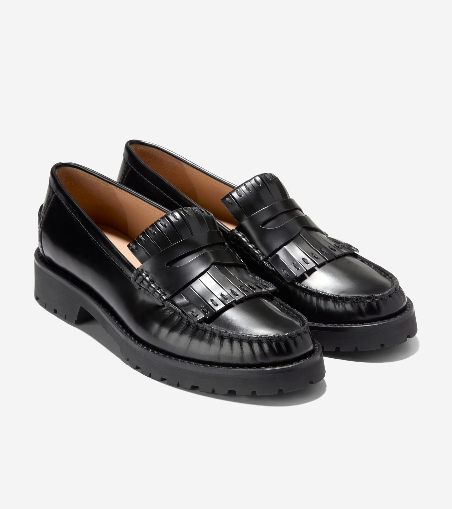 Women's Treena Lug Kiltie Loafers-Black