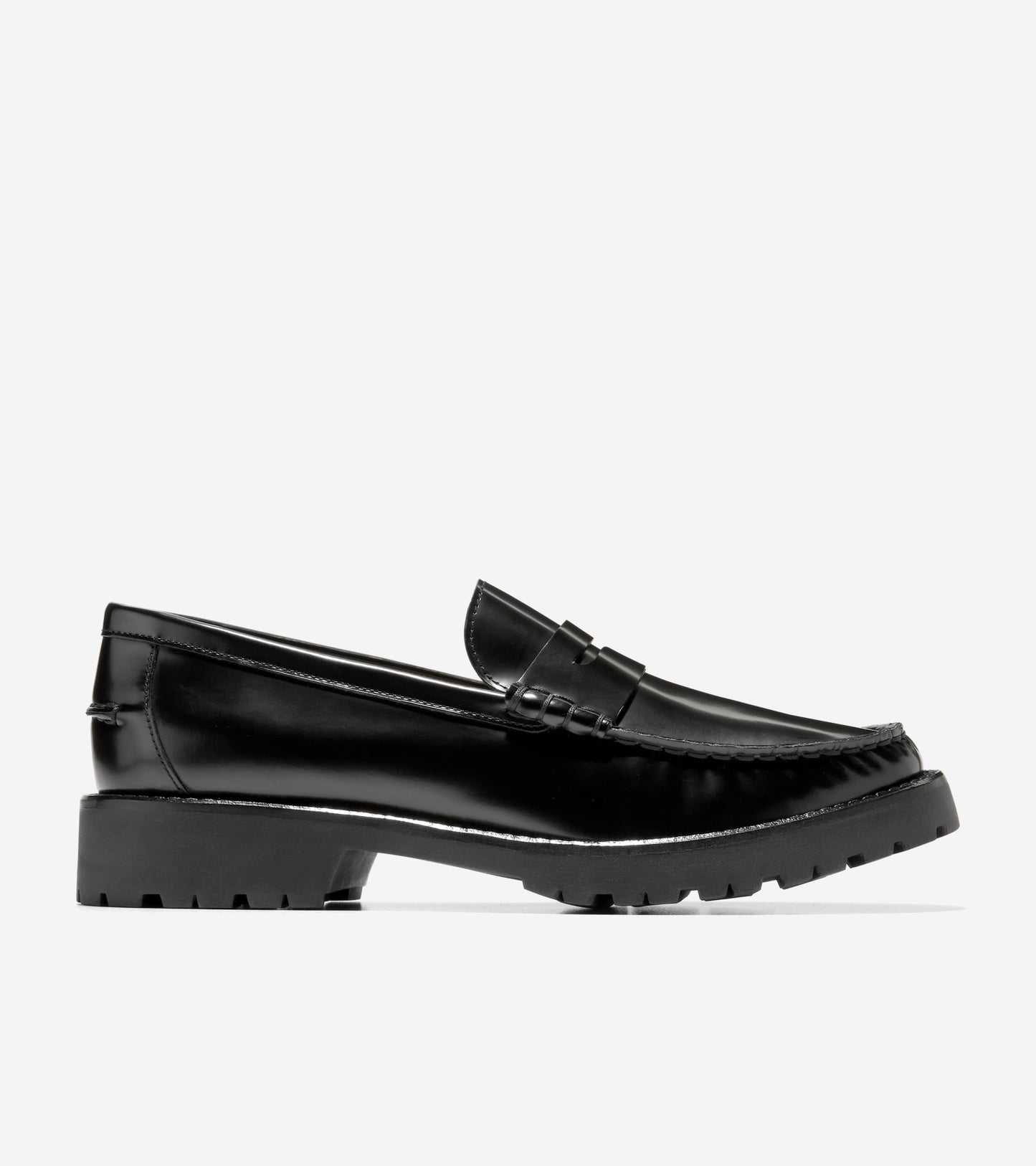 Women's Treena Lug Loafers-Black Box Leather