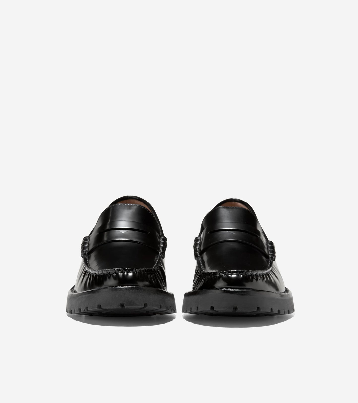 Women's Treena Lug Loafers-Black Box Leather