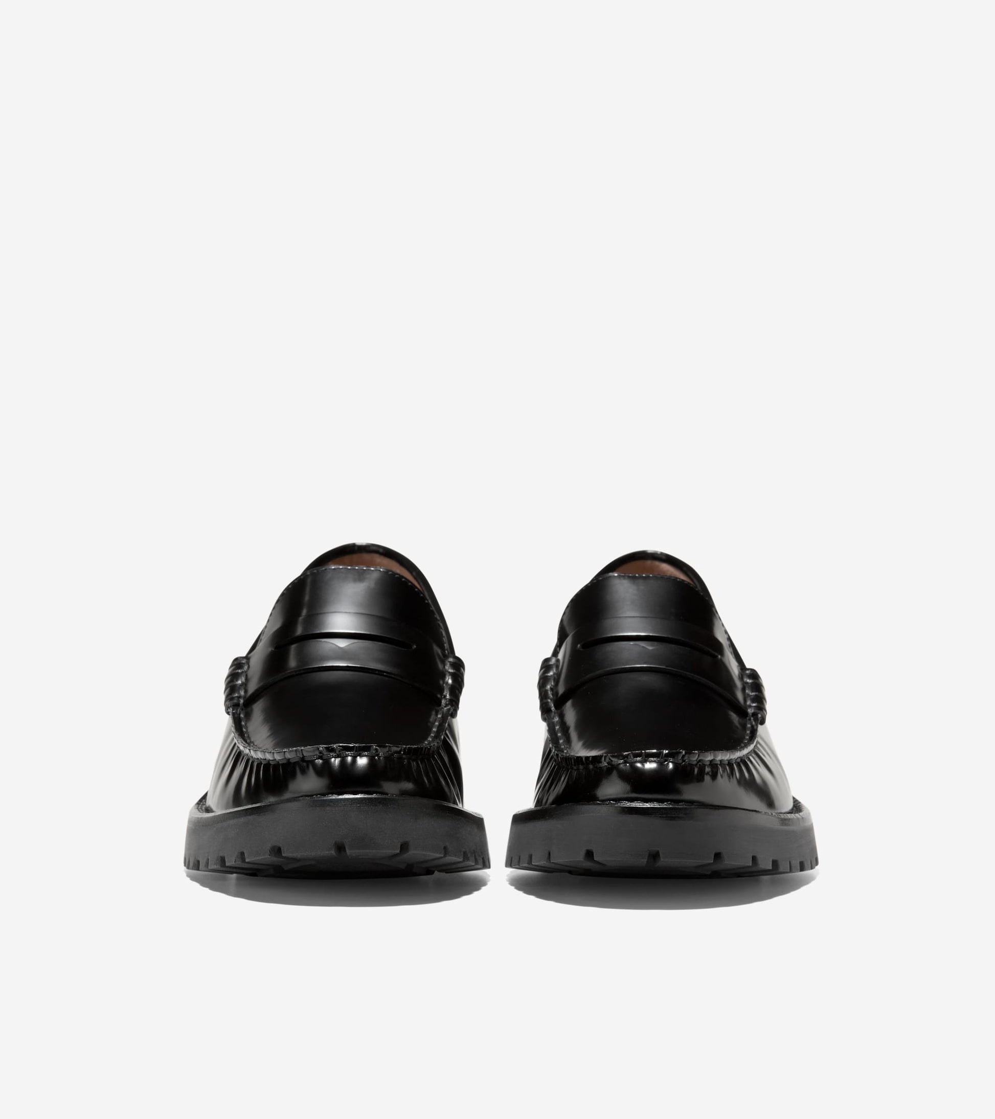 Women's Treena Lug Loafers-Black Box Leather