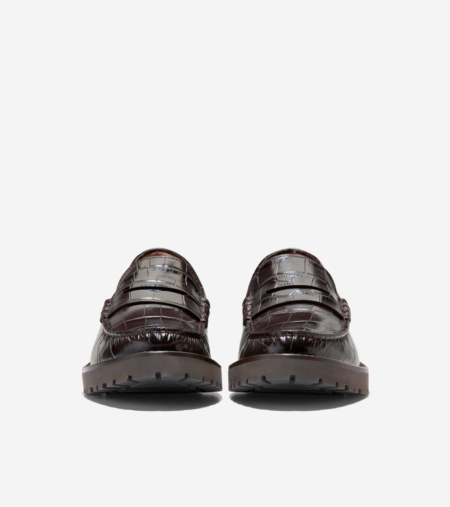 Women's Treena Lug Loafers-Chocolate Croc Print