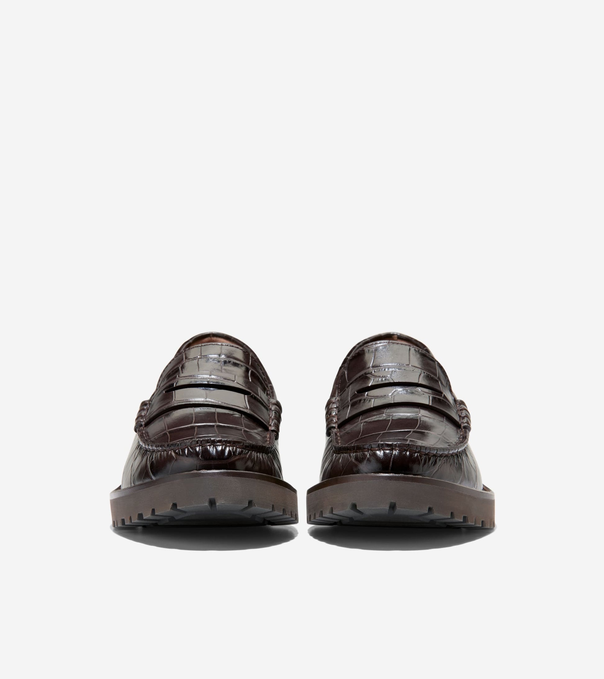 Women's Treena Lug Loafers-Chocolate Croc Print