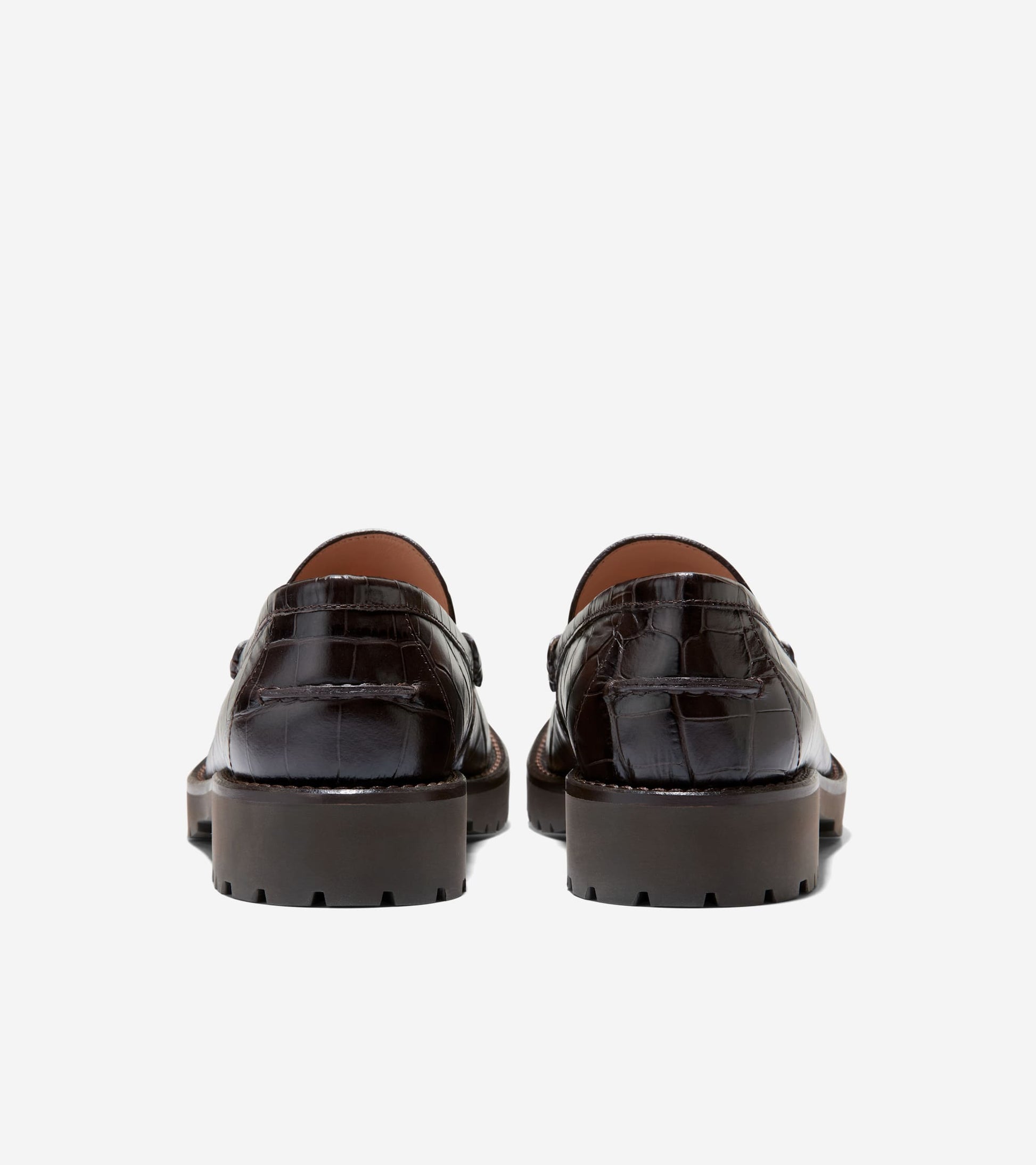 Women's Treena Lug Loafers-Chocolate Croc Print