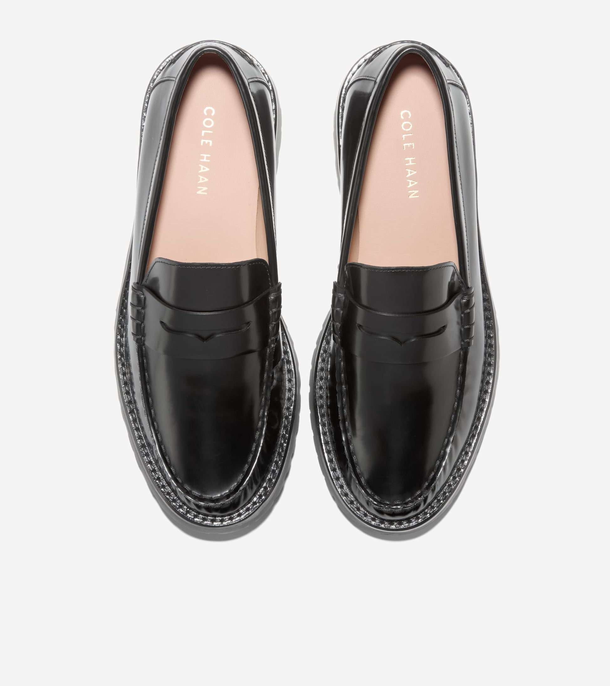 Women's Treena Lug Loafers-Black Box Leather