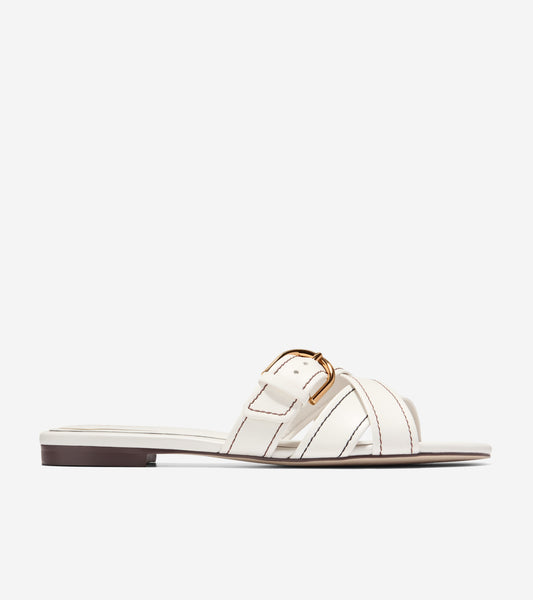 Women's Velma Buckle Slide Sandals-Powder