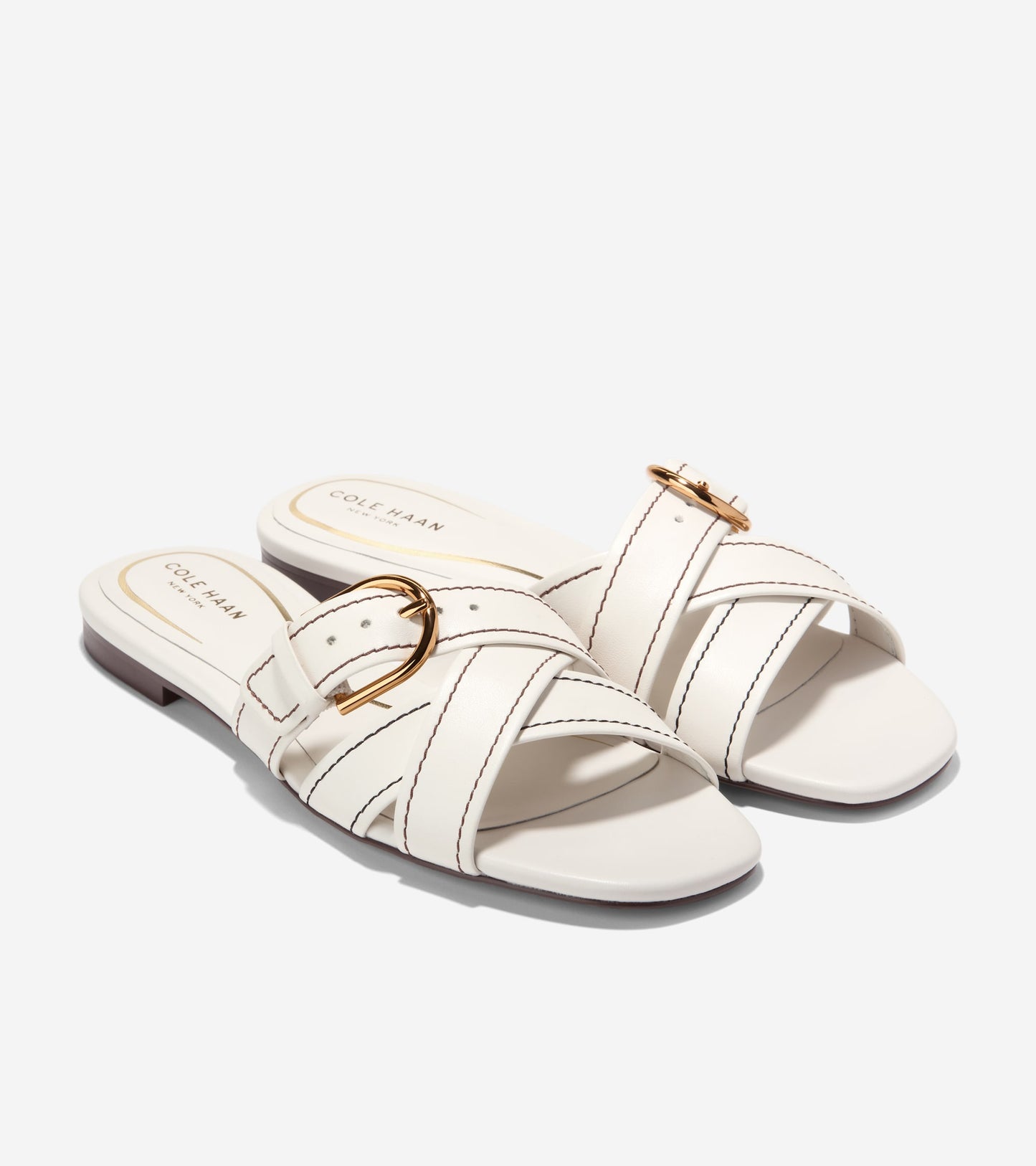 Women's Velma Buckle Slide Sandals-Powder