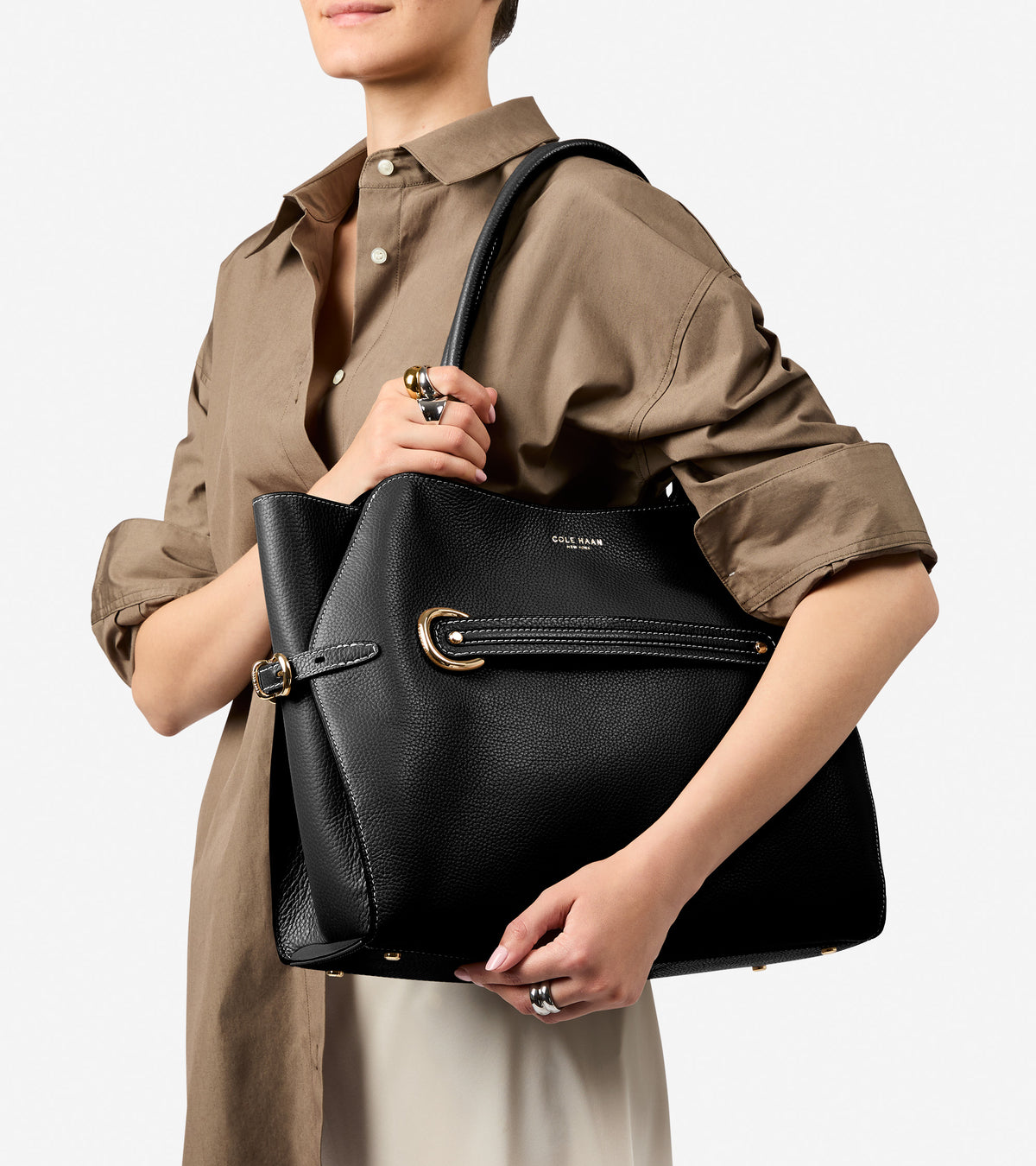 Women's Vivianne Tote Bag-Black