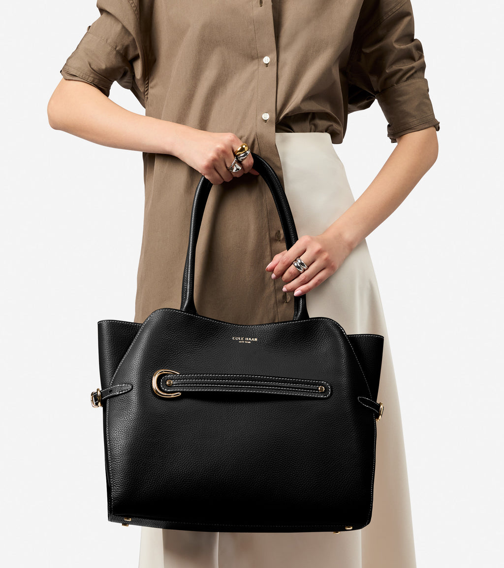 Women's Vivianne Tote Bag-Black
