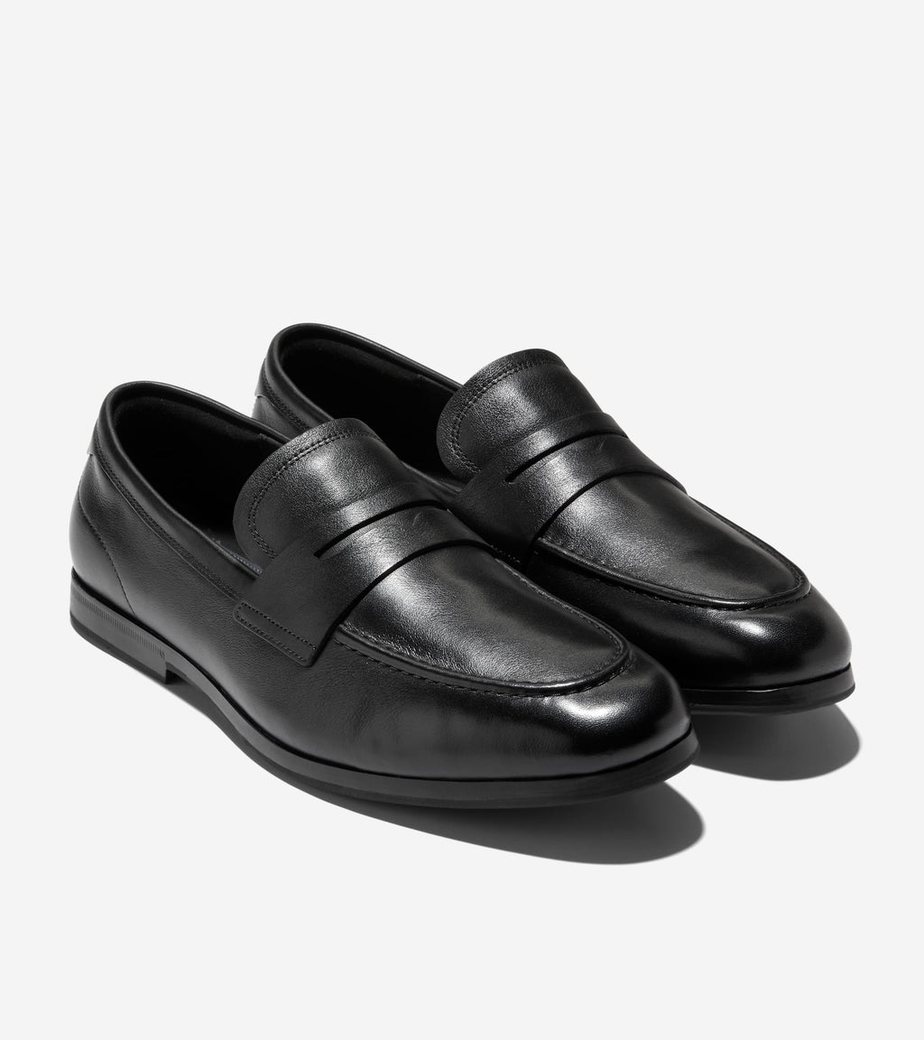 Men's Wyeth Grand Penny Loafers-Black