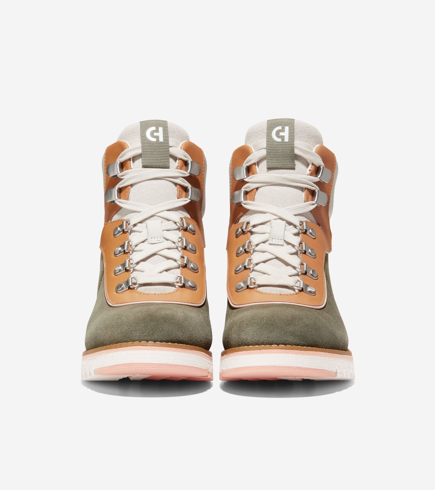 Women's ZERØGRAND Explore Upstate Waterproof Hiker Boots-Tea Leaf-Pecan-Ivory