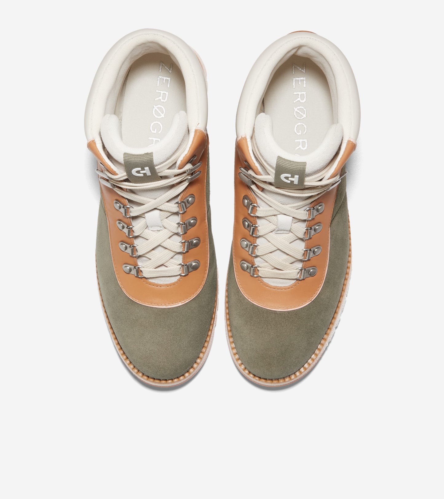 Women's ZERØGRAND Explore Upstate Waterproof Hiker Boots-Tea Leaf-Pecan-Ivory
