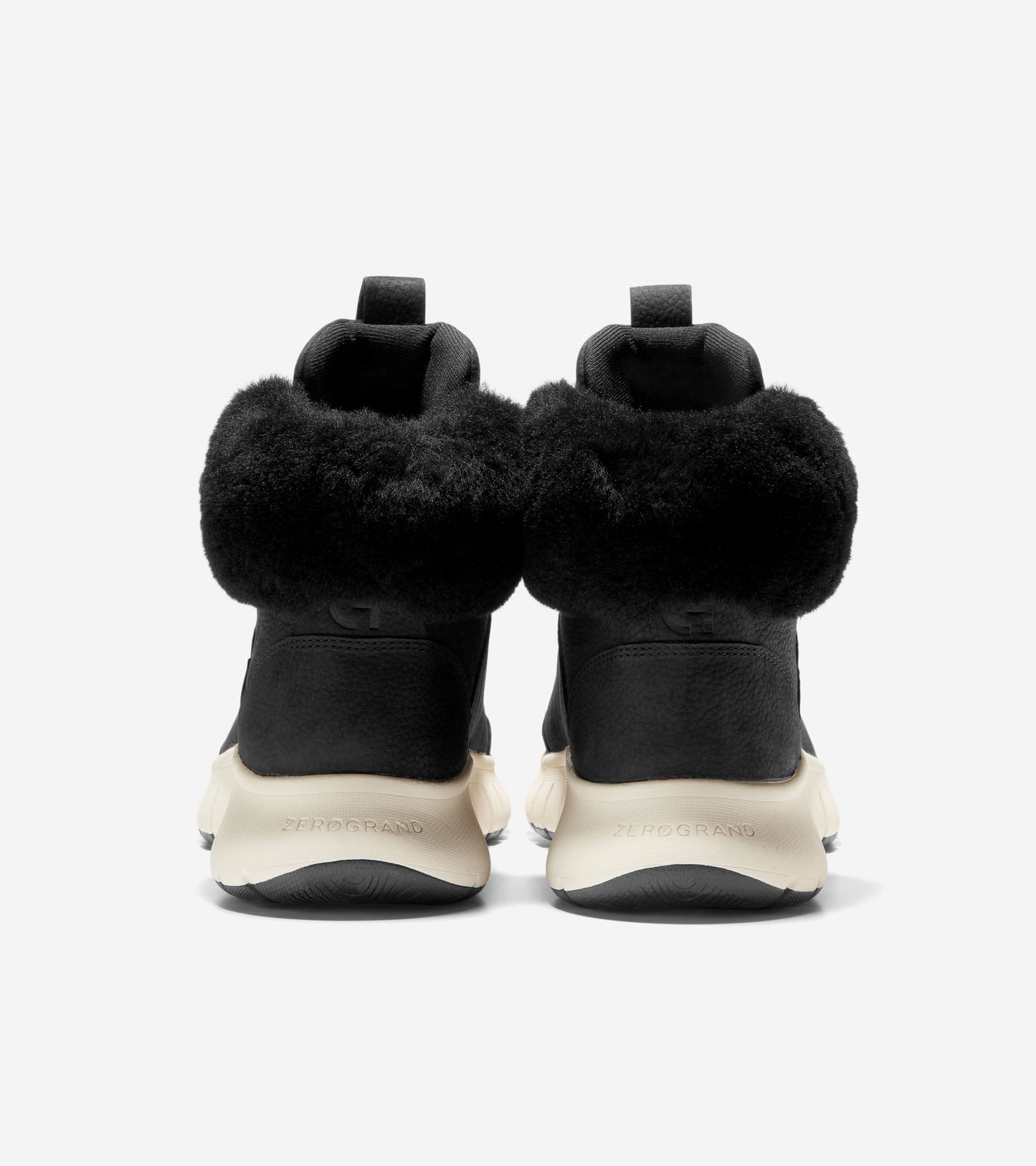 Women's ZERØGRAND Waterproof Field Hiking Boot-Black Nubuck-Shearling