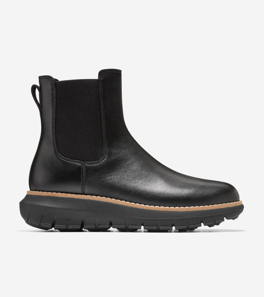 Women's ZERØGRAND Rexanna Chelsea Waterproof Boots-Black